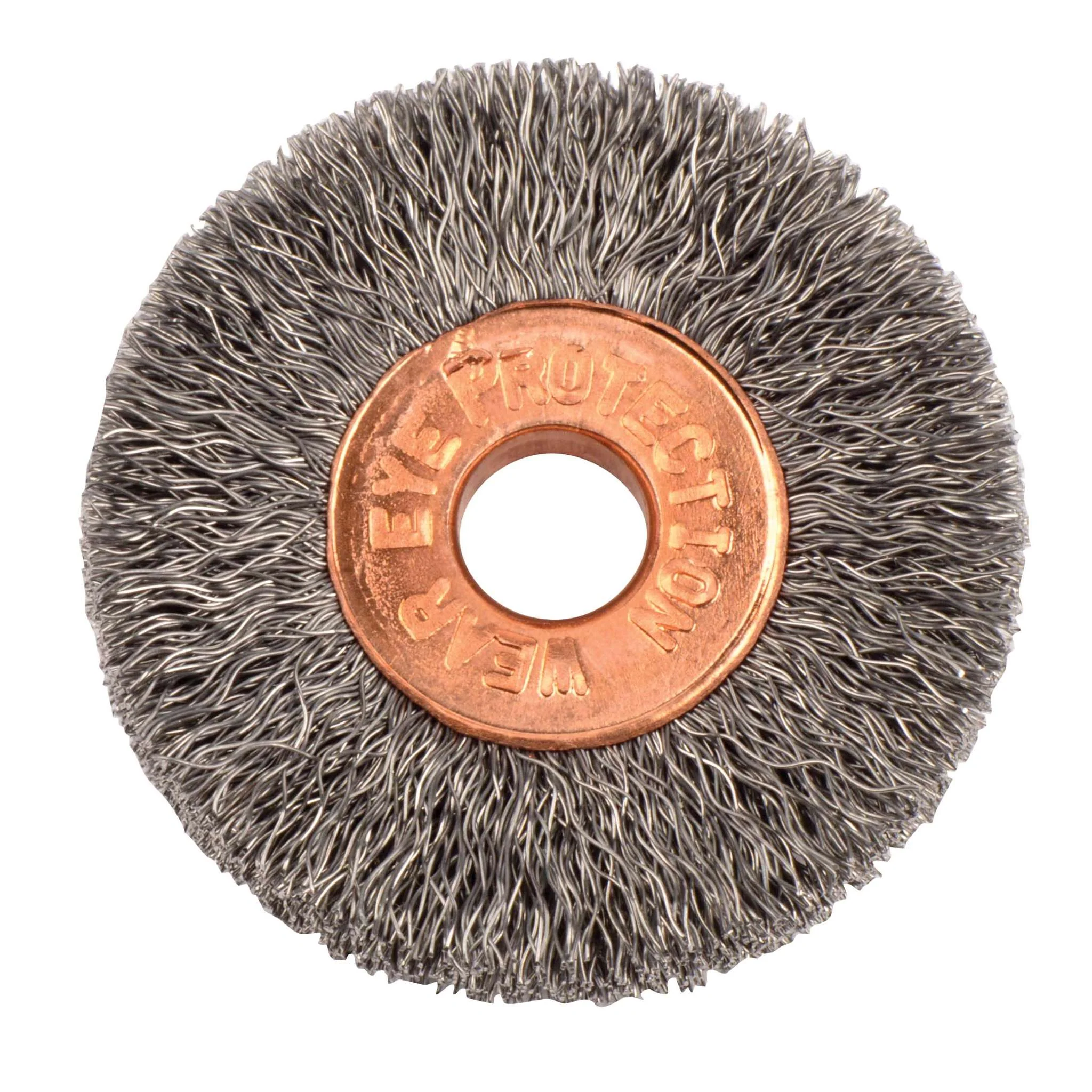 1-1/4" Cepillo Circular de Alambre Ondulado, Diámetro Pequeño, .006", 1/4"