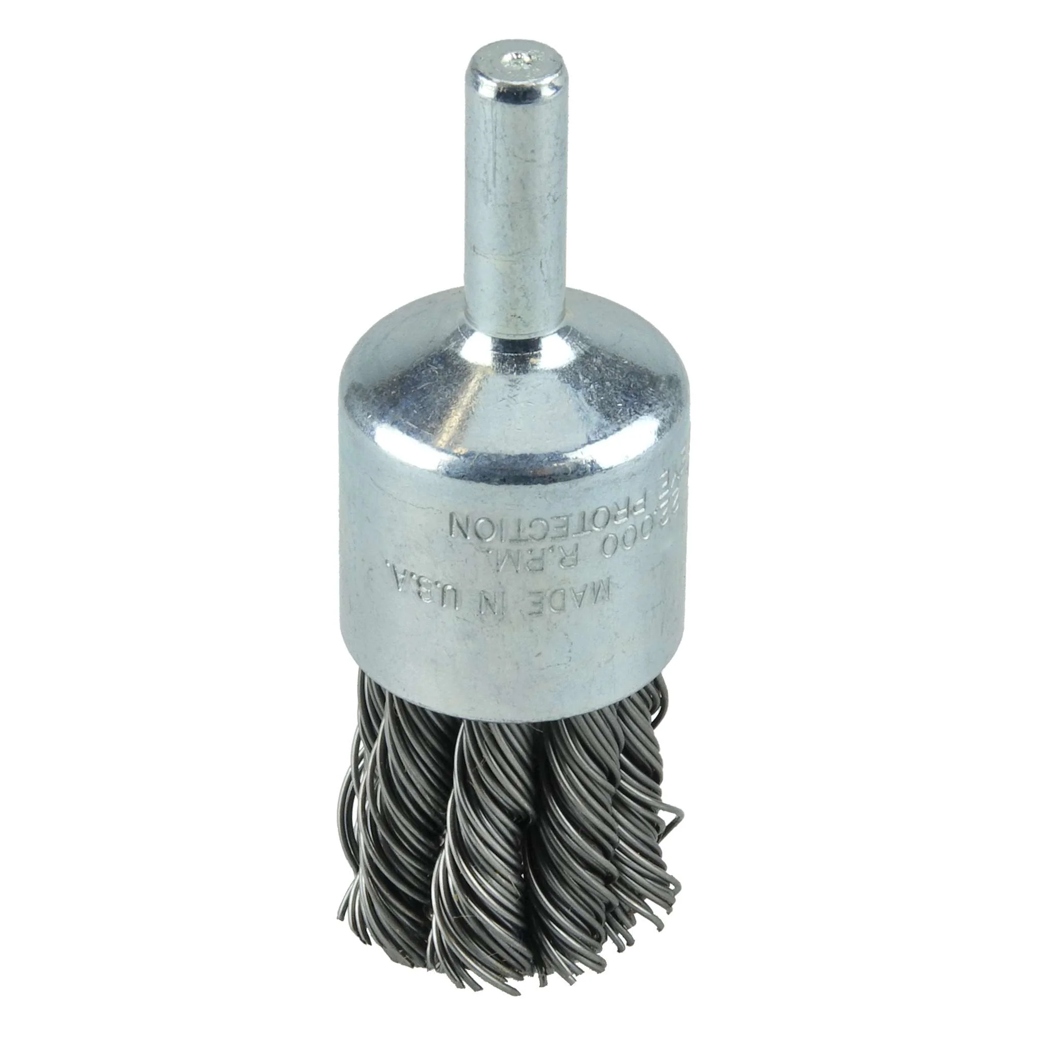 1-1/8" Cepillo de Punta de Alambre Trenzado, .020"