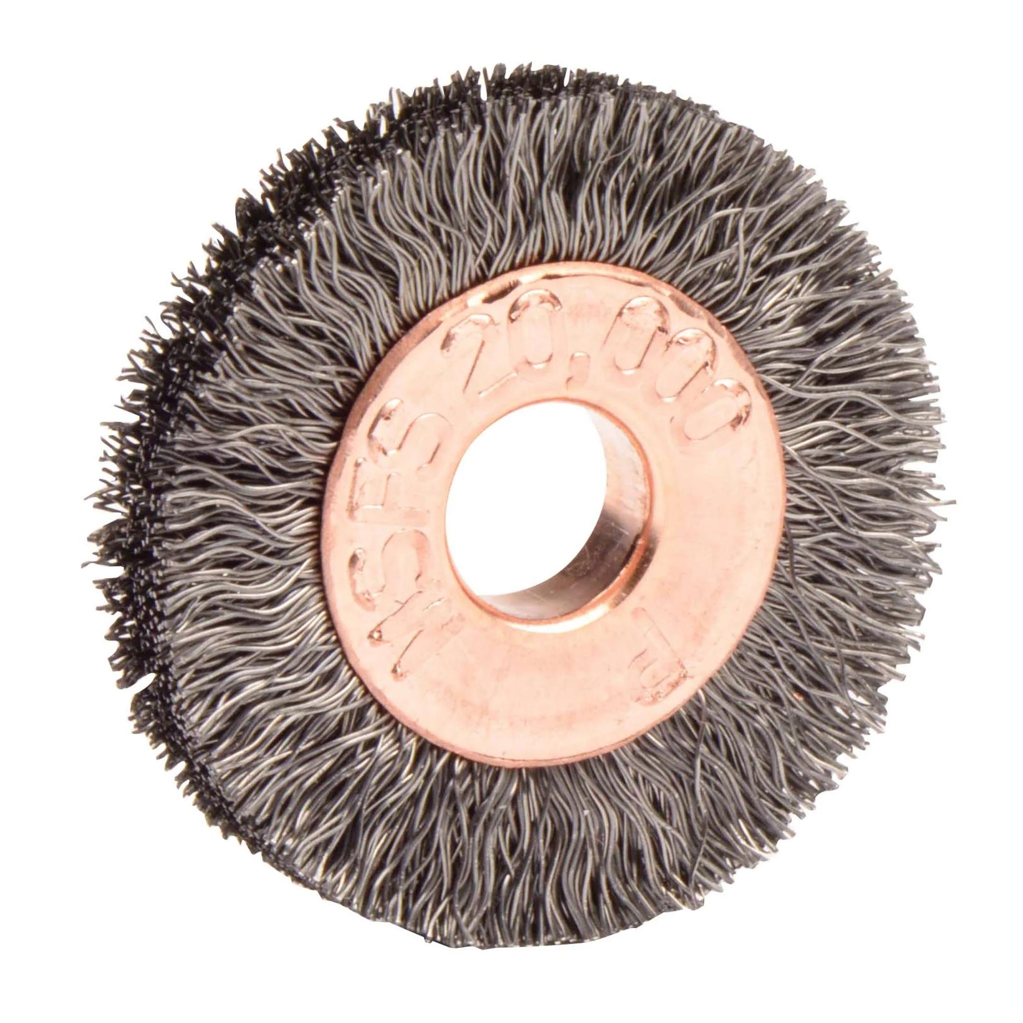 1" Cepillo Circular de Alambre Ondulado, Diámetro Pequeño, .006", 1/4"