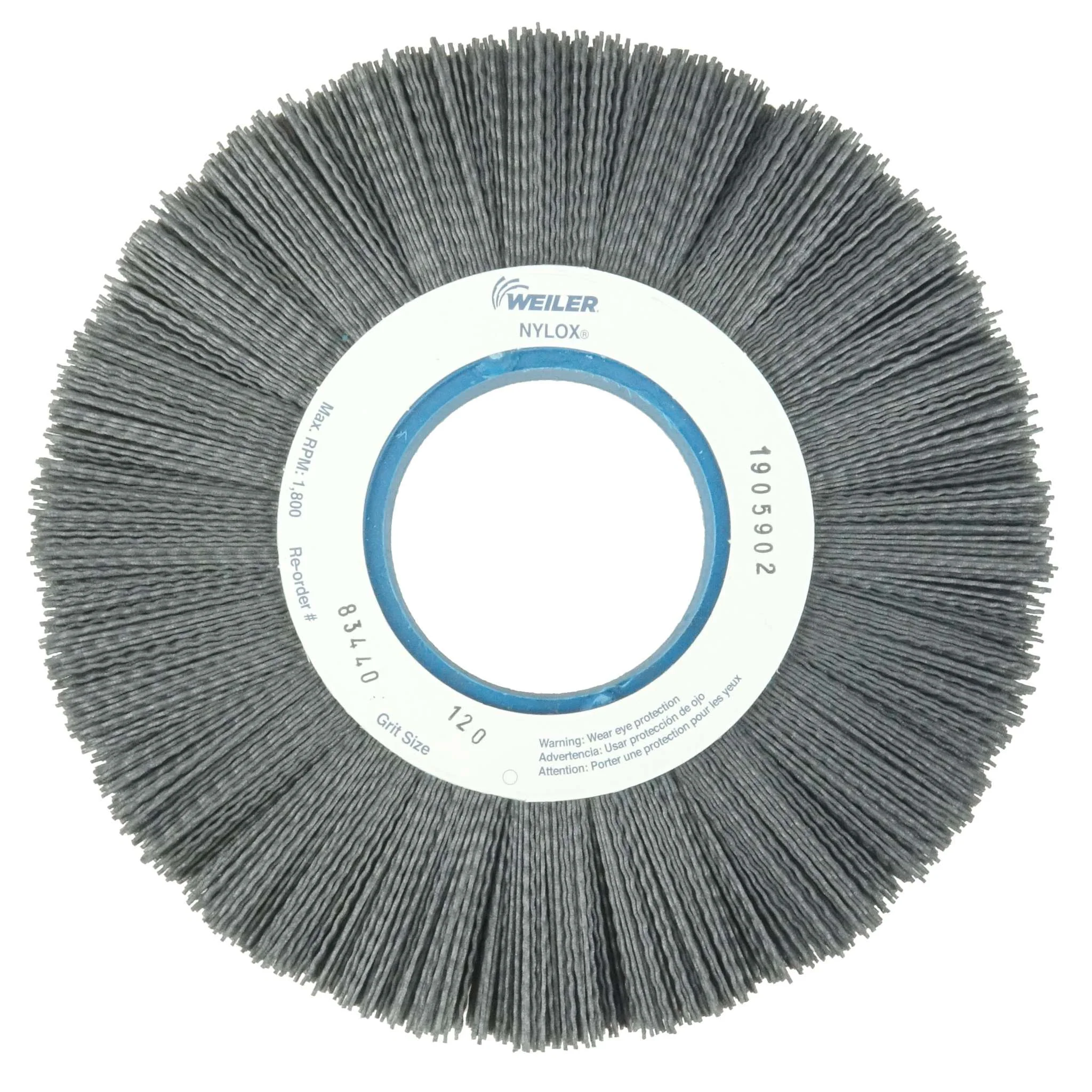 10" Cepillo Circular de Alambre Ondulado Nylox, .040/120SC , 3-1/4"