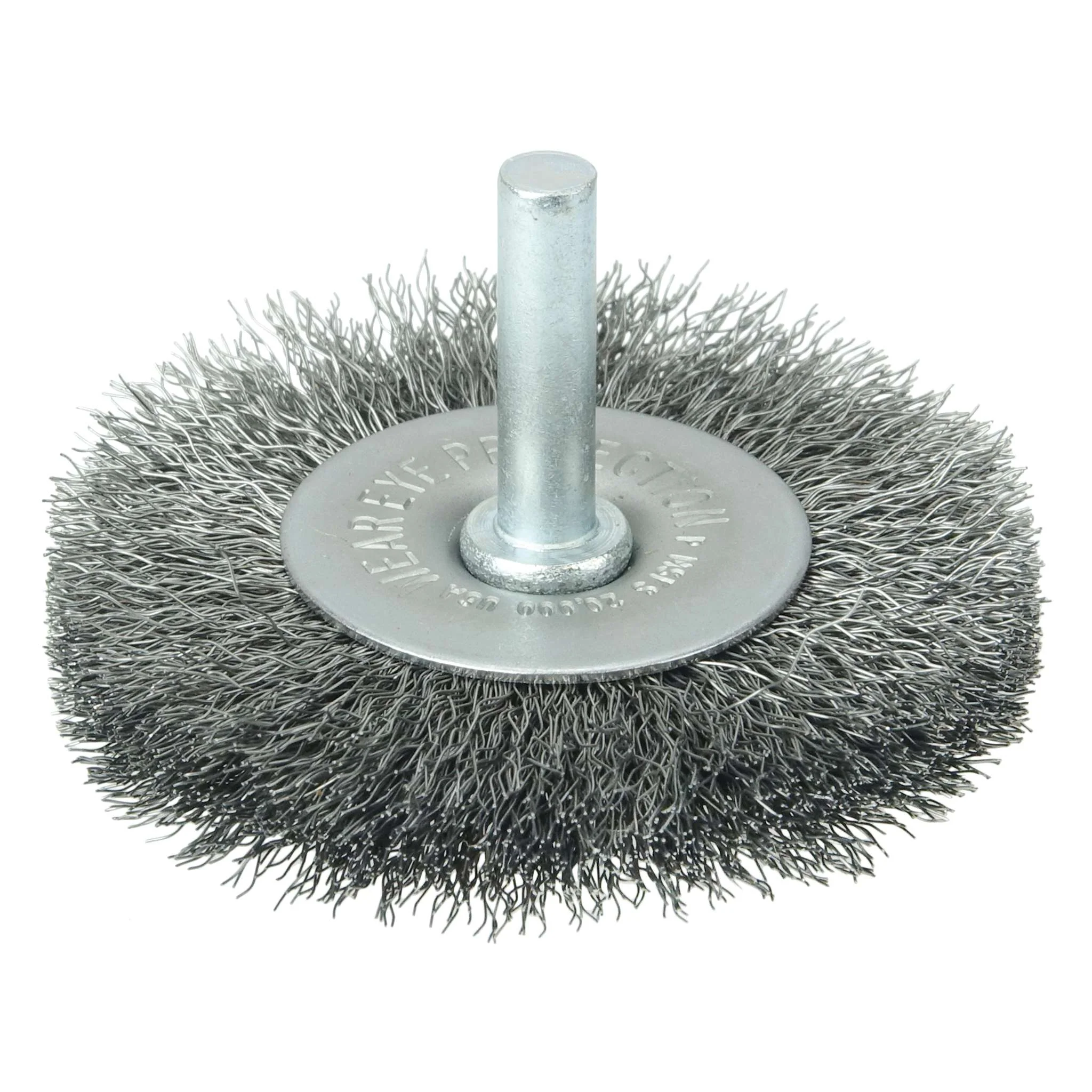 2-1/2" Cepillo Circular de Alambre Ondulado con Vástago, .008" , Vástago 1/4"