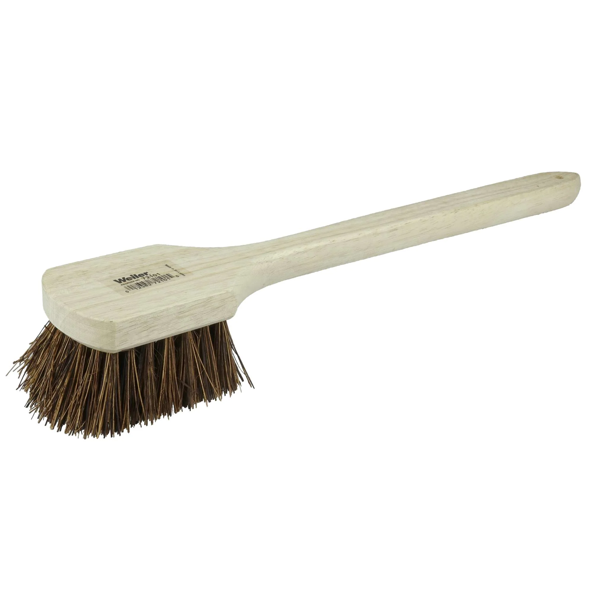 20" Cepillo Manual, Fibra de Palmera, Mango Largo, Bloque de Madera