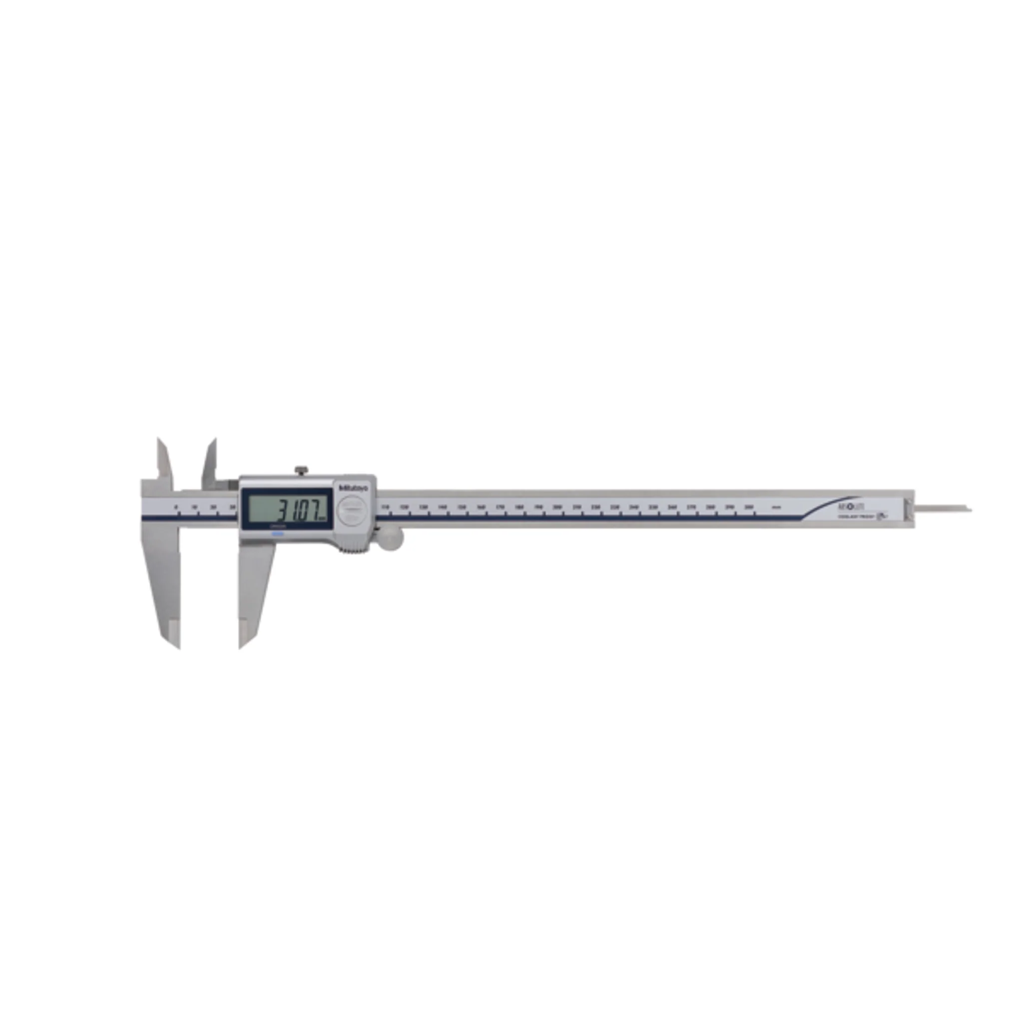Calibrador ABS digital a prueba de refrigerante IP67 0-300mm, Cuchilla, Rodillo para el pulgar, sin salida de datos
