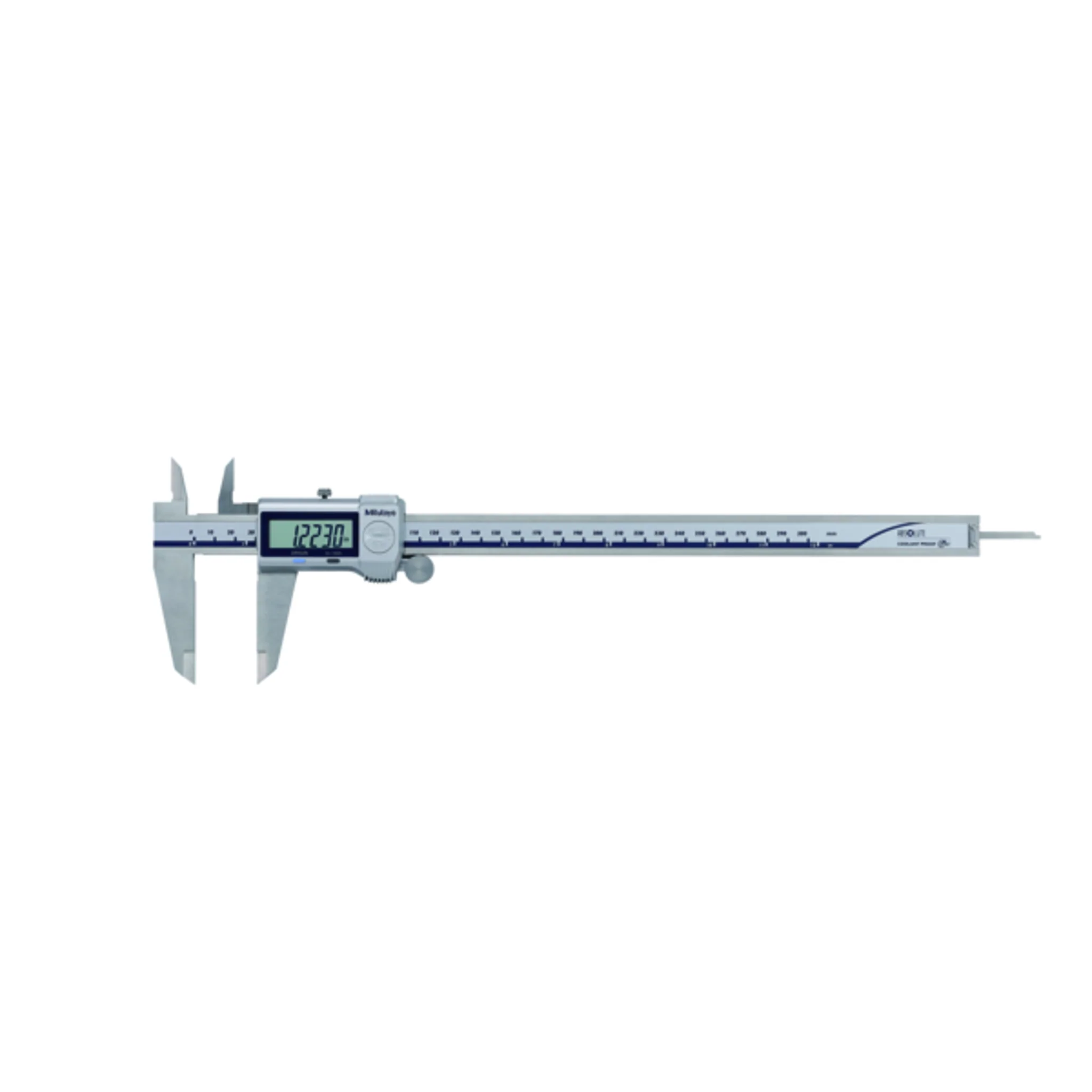 Calibrador ABS digital a prueba de refrigerante IP67 pulg/mm, 0-12 pulg, Rodillo para el pulgar