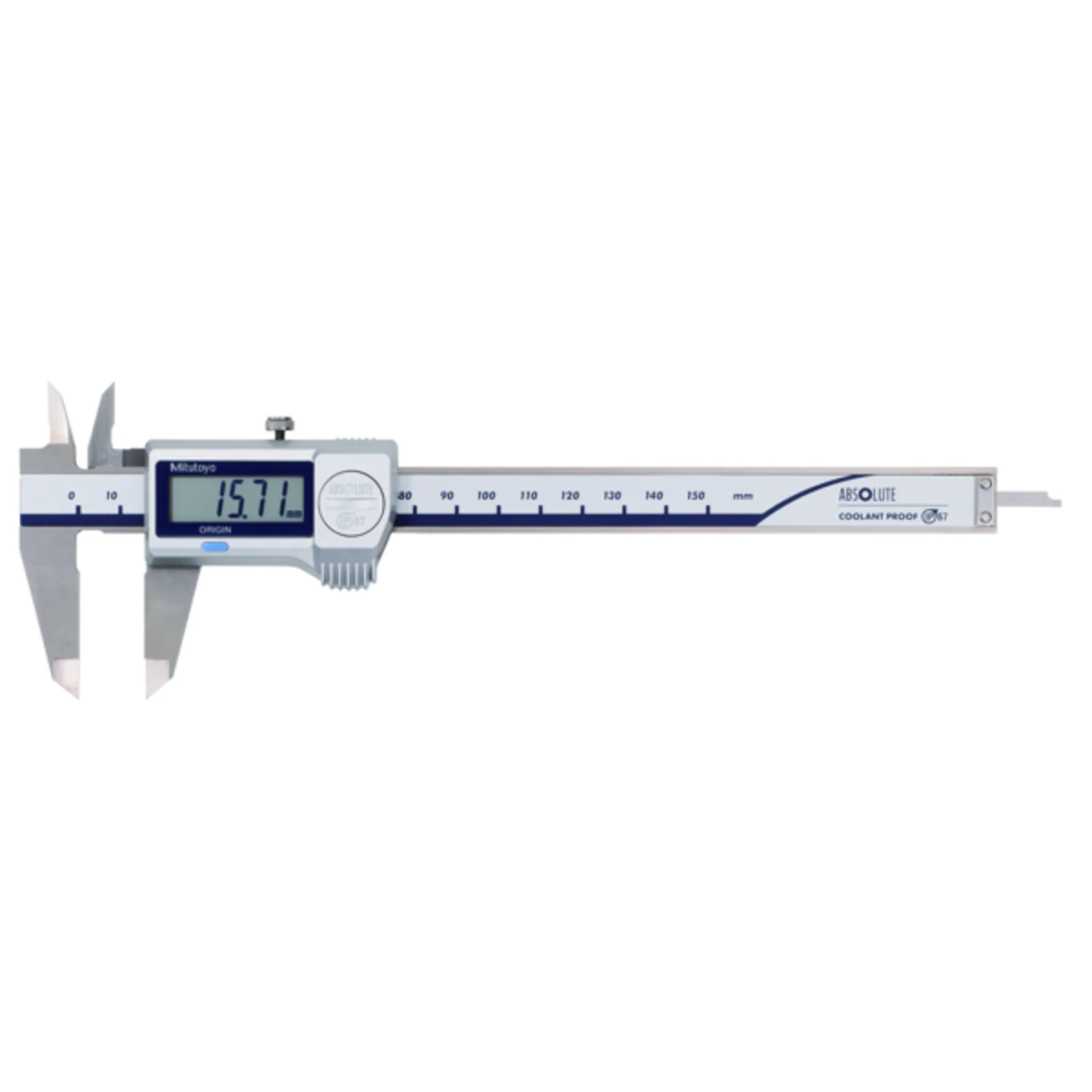 Calibrador ABS digital a prueba de refrigerante IP67 pulg/mm, 0-6 pulg, Rodillo para el pulgar,