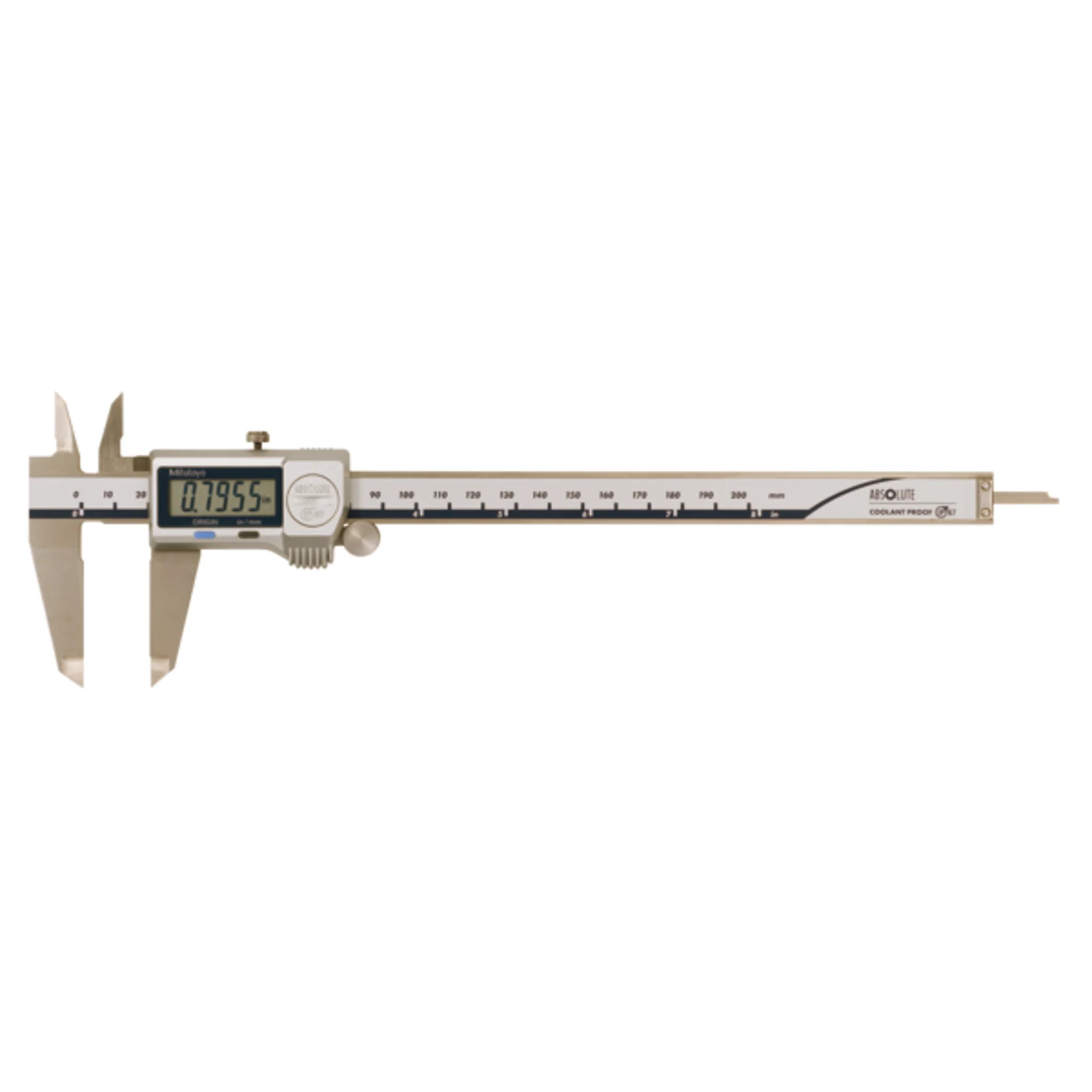 Calibrador ABS digital a prueba de refrigerante IP67 pulg/mm, 0-8 pulg, Rodillo  para el pulgar