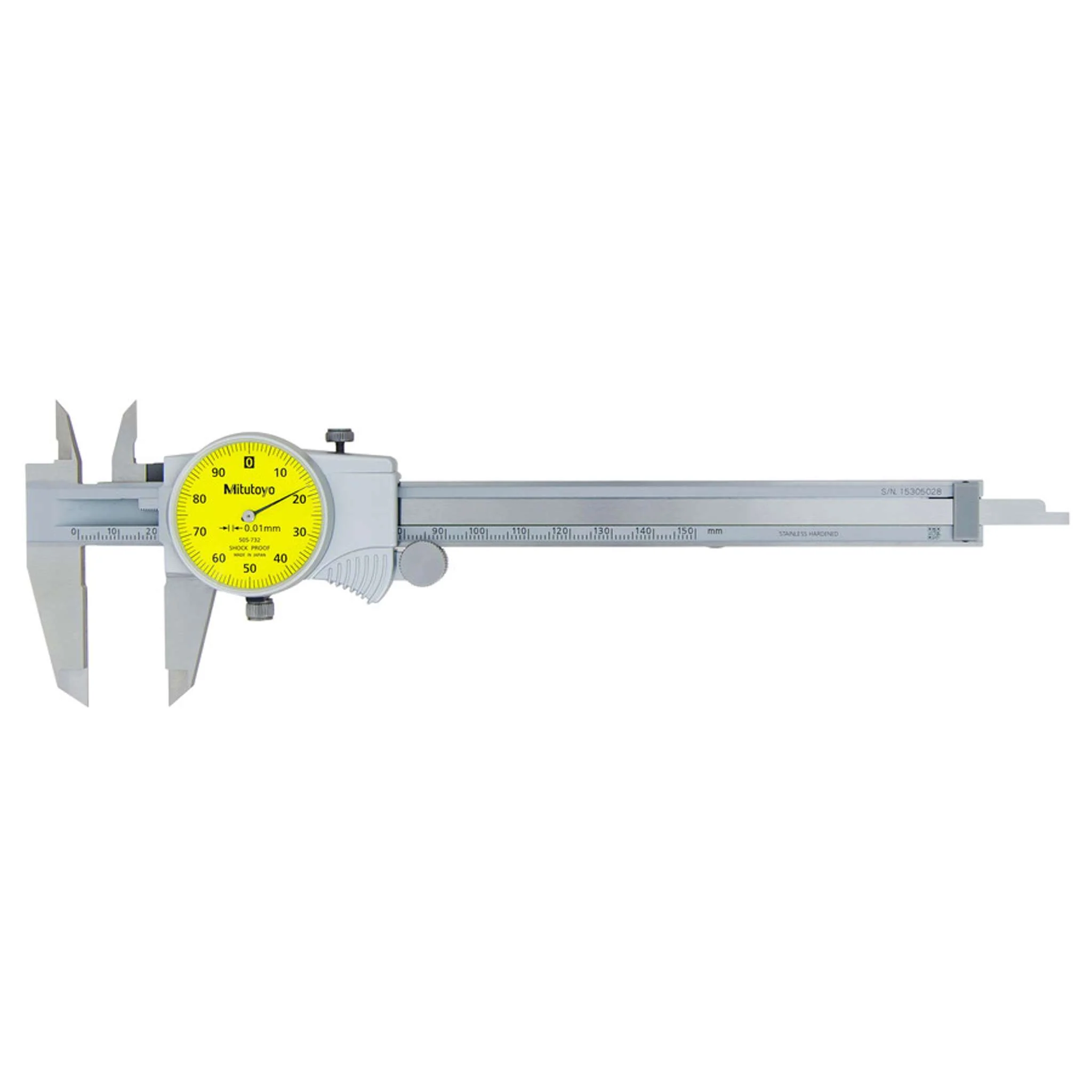Calibrador con Carátula 0-150mm, 0.01mm, 1mm/rev., mm