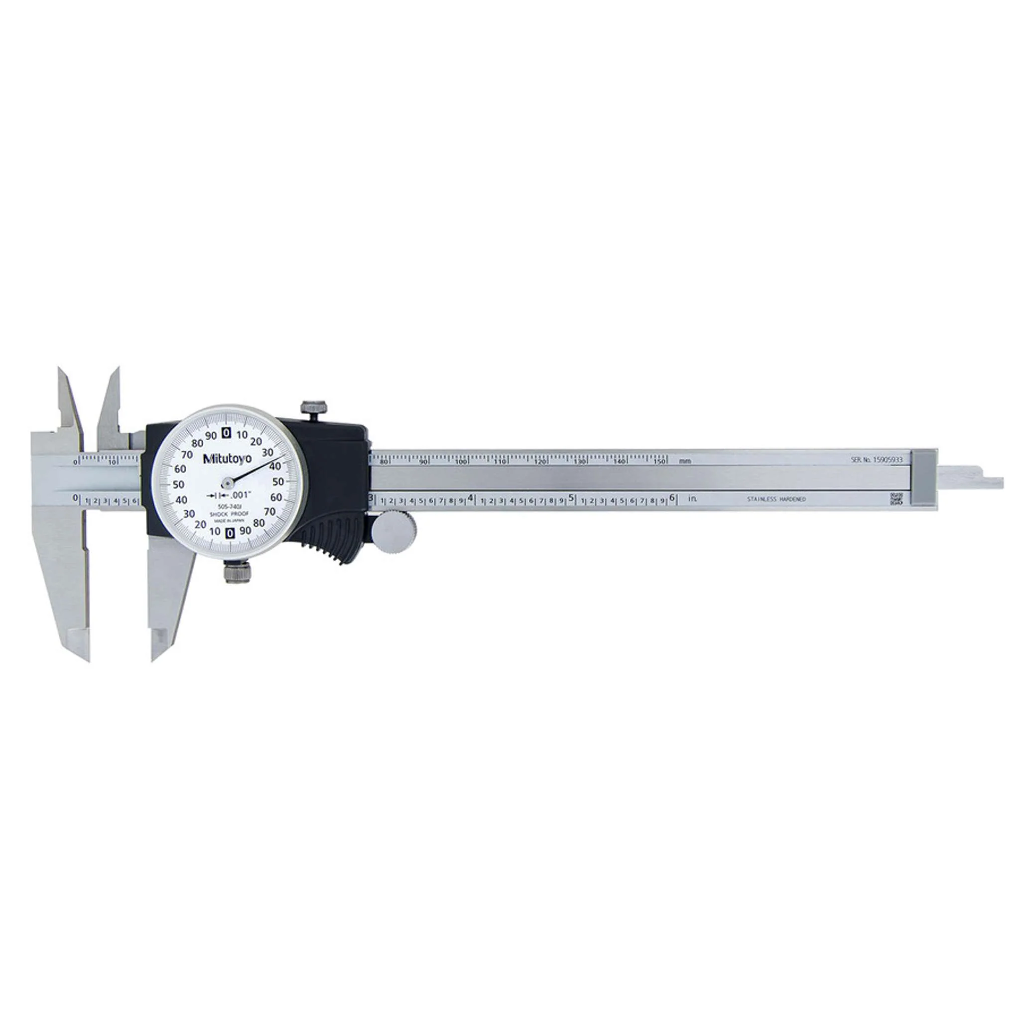 Calibrador con Carátula 0-6 pulg, 0.001 pulg, 0.1 pulg/rev., pulg