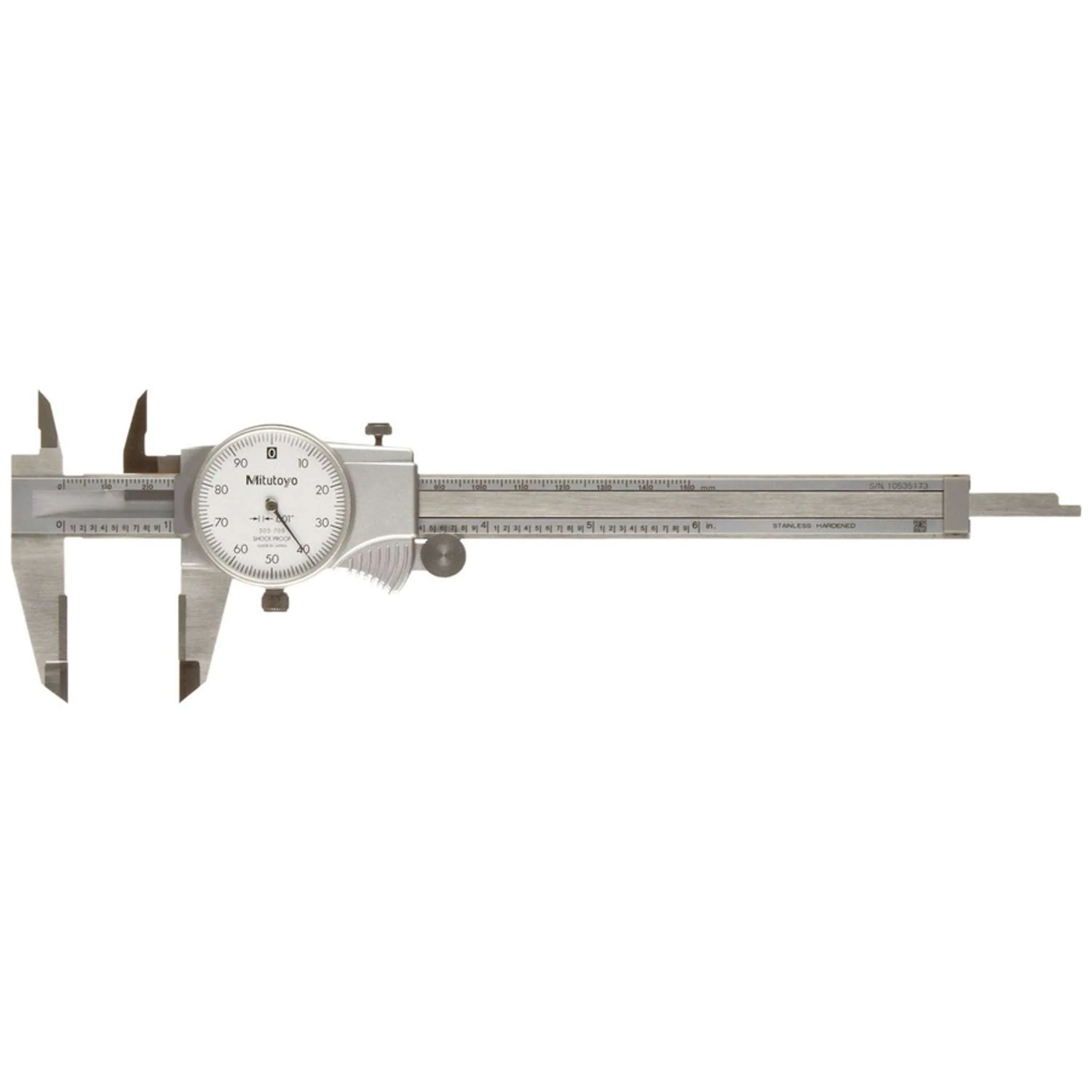 Calibrador con Carátula con puntas de carburo para medición de exteriores 0-6 pulg, 0.001 pulg, 0.1 pulg/rev., pulg