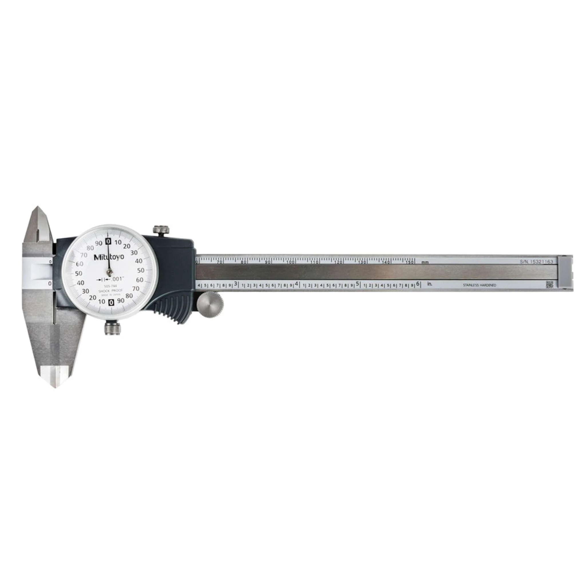 Calibrador con Carátula con puntas de carburo para medición de exteriores 0-6 pulg, 0.001 pulg, 0,2 pulg/rev., pulg