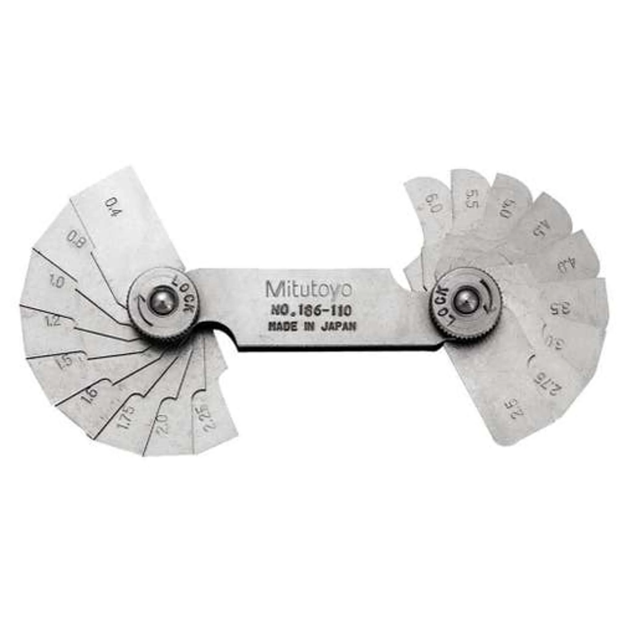 Calibrador de radios 0,4-6mm, 18 Pares