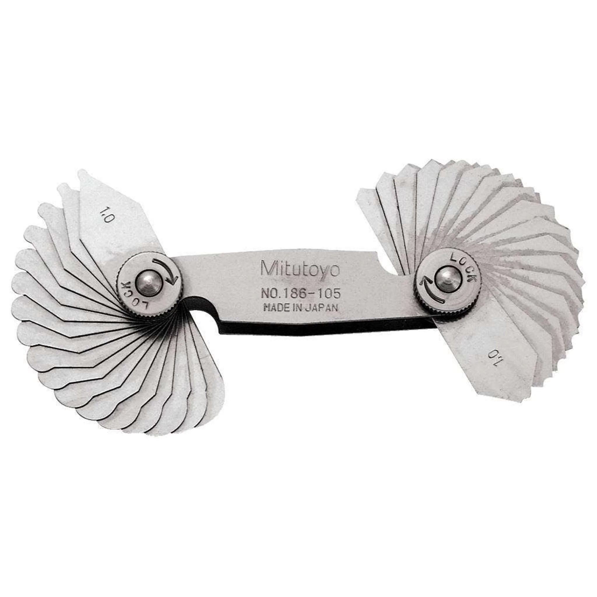 Calibrador de radios 1-7mm, 34 Pares