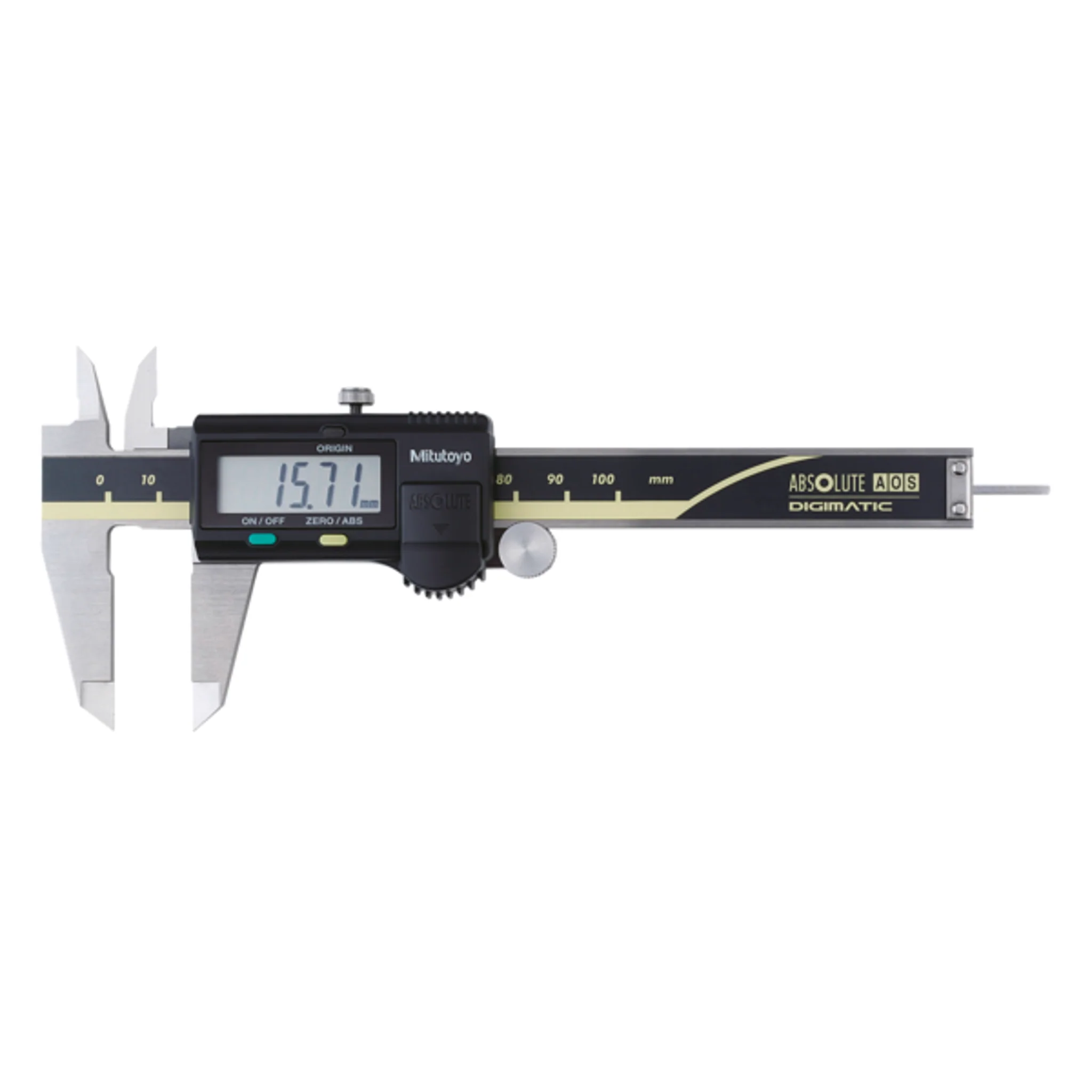 Calibrador digital ABS AOS 0-100mm, Rodillo  para el pulgar,  Salida de datos.
