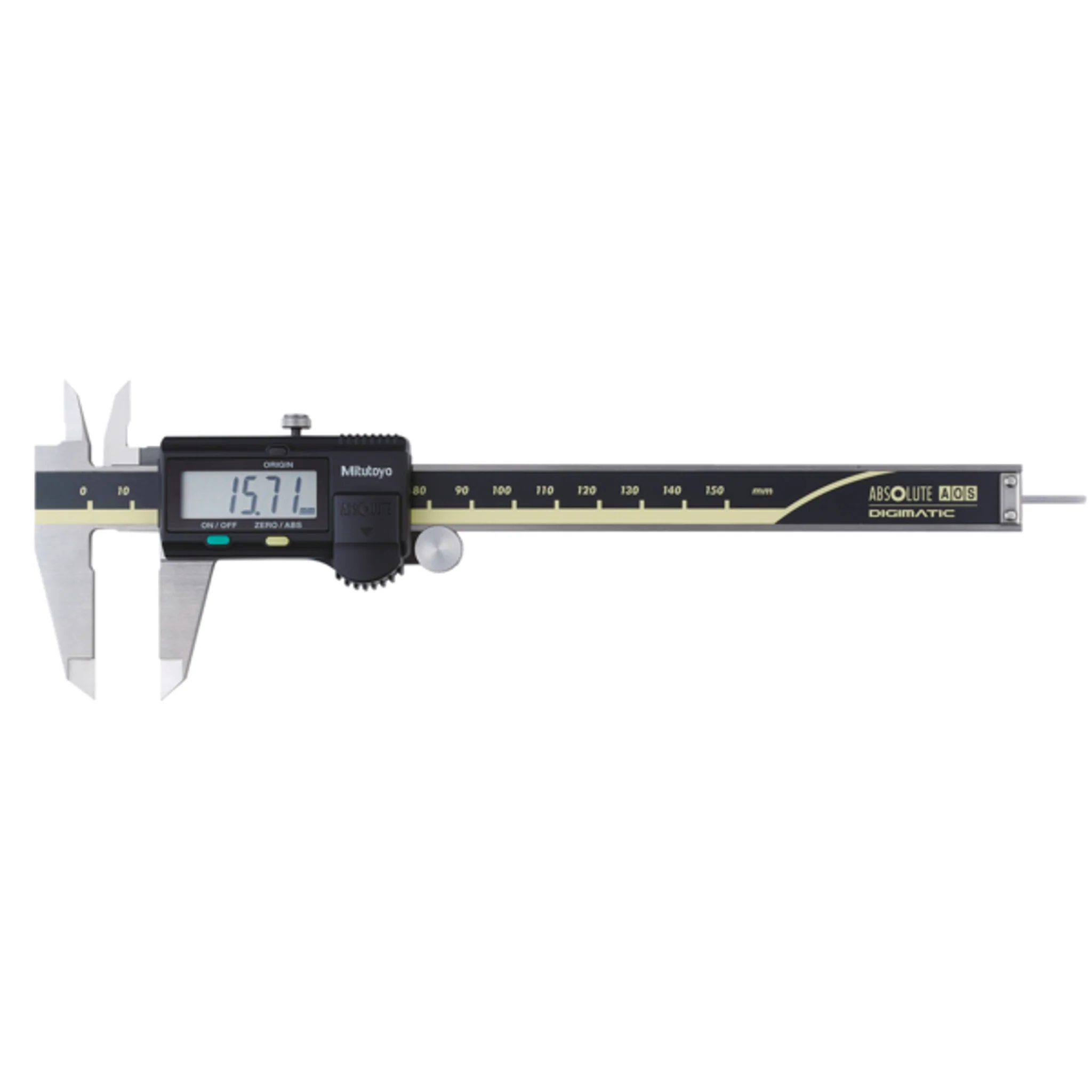 Calibrador digital ABS AOS 0-150mm,  Rodillo  para el pulgar,  Salida de datos.