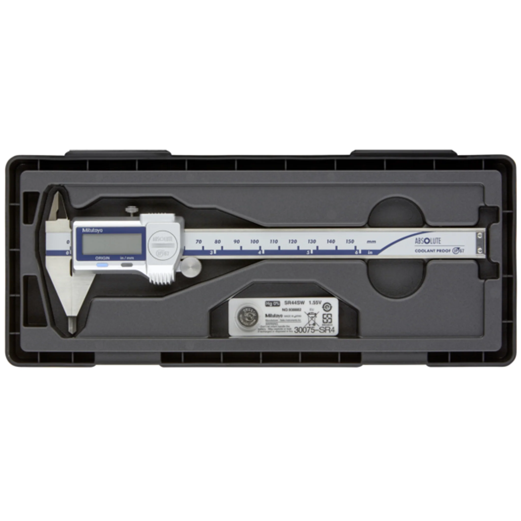Calibrador digital ABS con Puntas (tipo puntas finas) pulg/mm, 0-6 pulg, IP67, Rodillo para el pulgar - Image 2