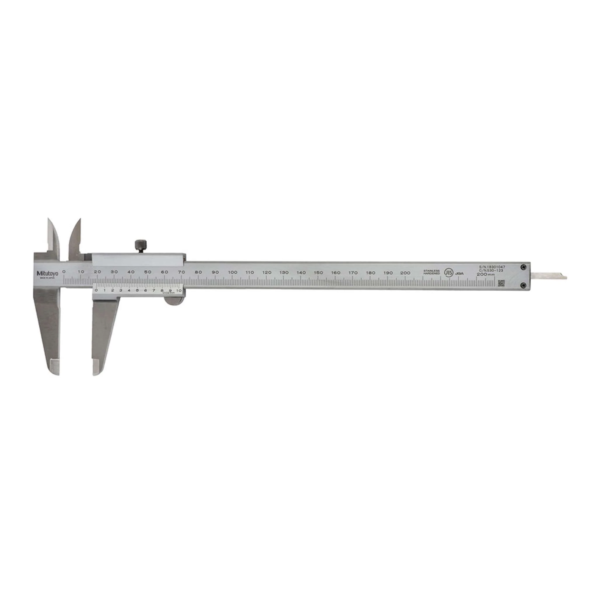 Calibrador vernier 0-200mm, 0.02mm, mm