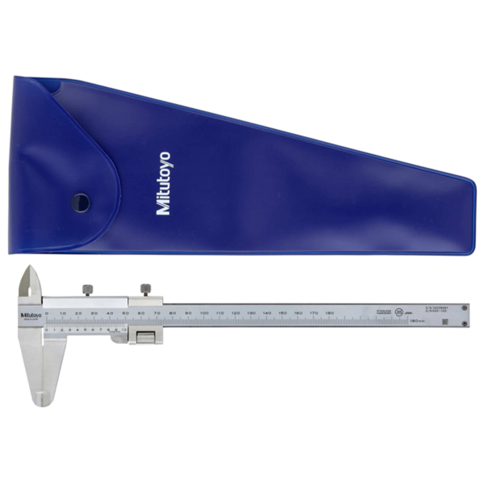Calibrador vernier, ajuste fino 0-180mm, 0.02mm, mm