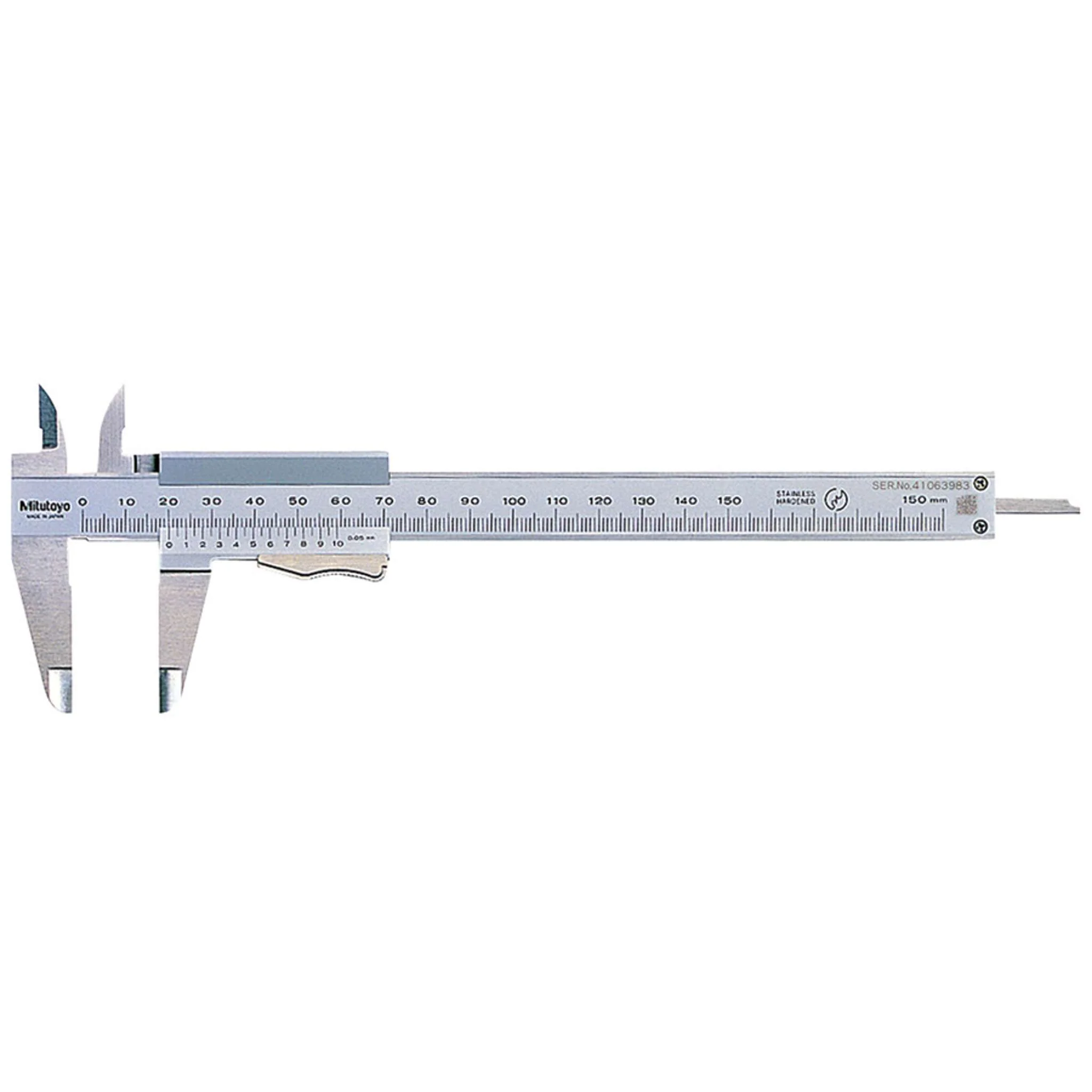 Calibrador vernier con freno de muelle 0-150mm, 0.05mm, mm