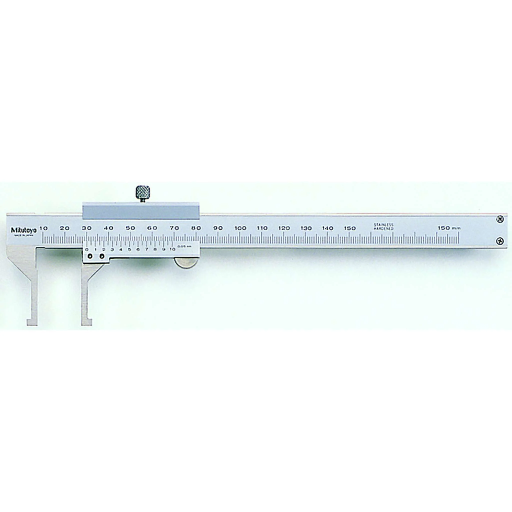 Calibrador vernier de puntas cónicas 10-150mm, 0.05mm, mm
