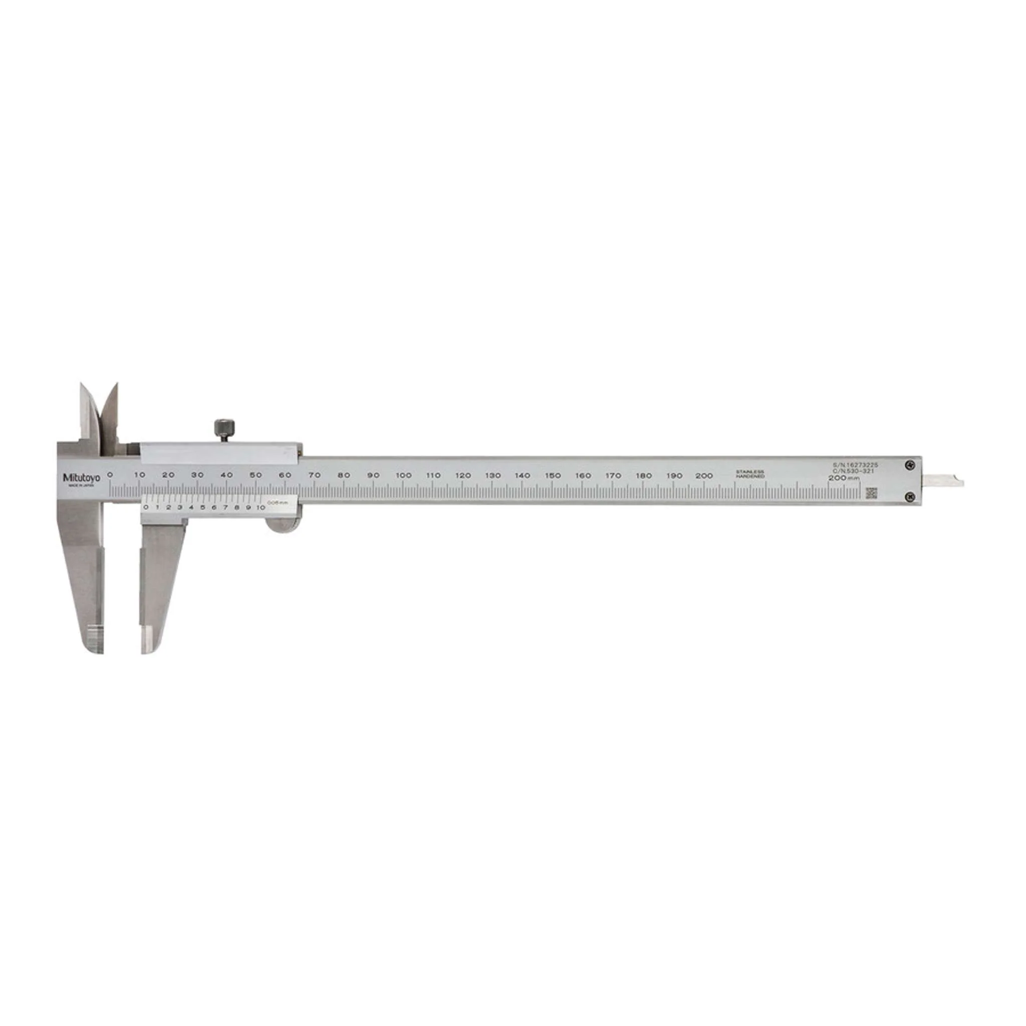 Calibrador vernier, puntas de carburo. 0-200mm, 0.05mm, mm
