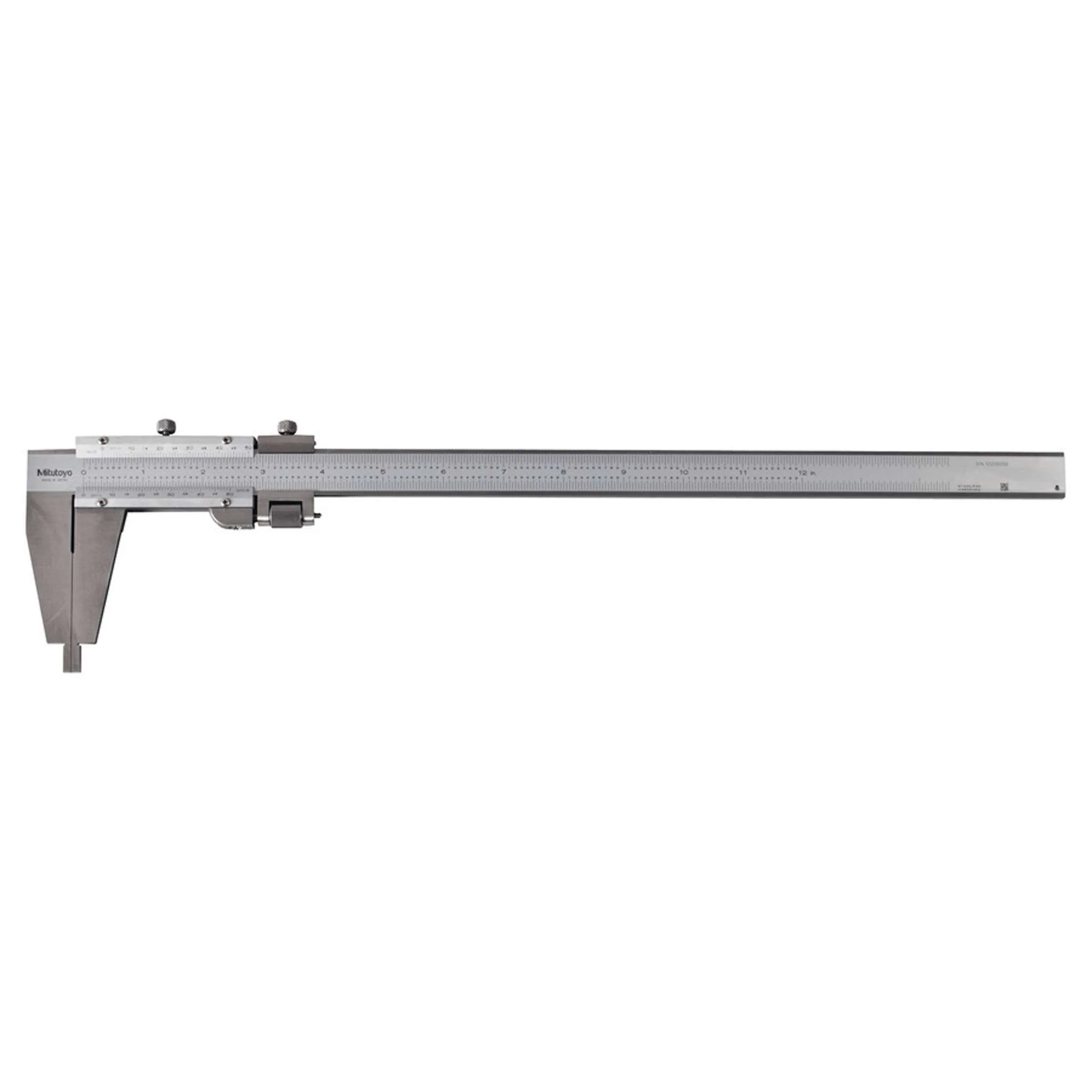 Calibrador vernier puntas exteriores/interiores 0-12 pulg, 0.001 pulg, ajuste fino, pulg