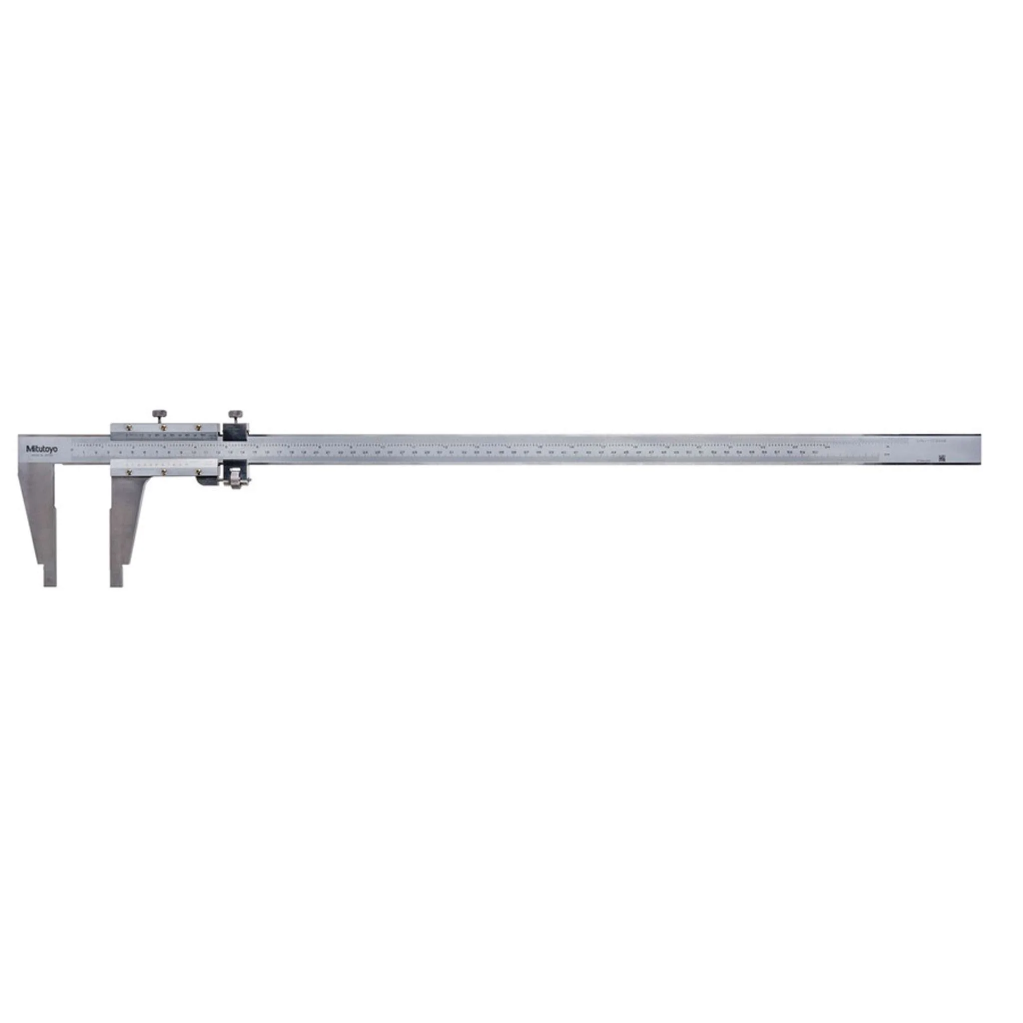 Calibrador vernier puntas exteriores/interiores 0-600mm, 0.02mm, ajuste fino, mm/pulg