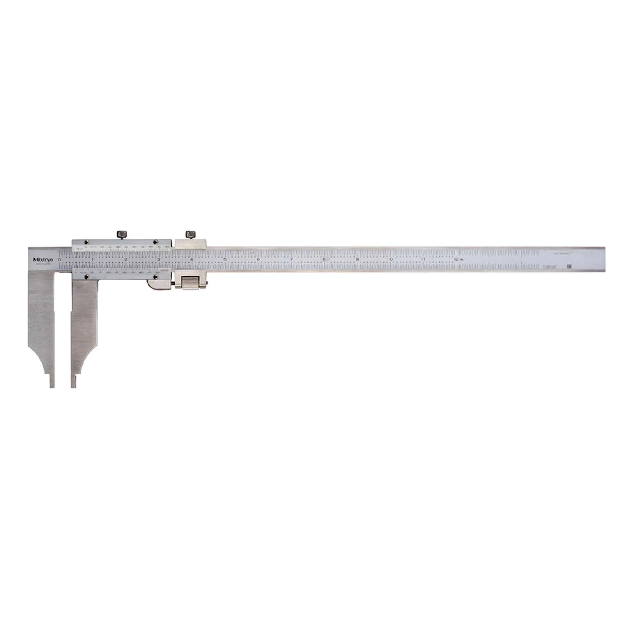 Calibrador vernier, puntas largas, ajuste fino. 0-12 pulg, 0.001 pulg, pulg
