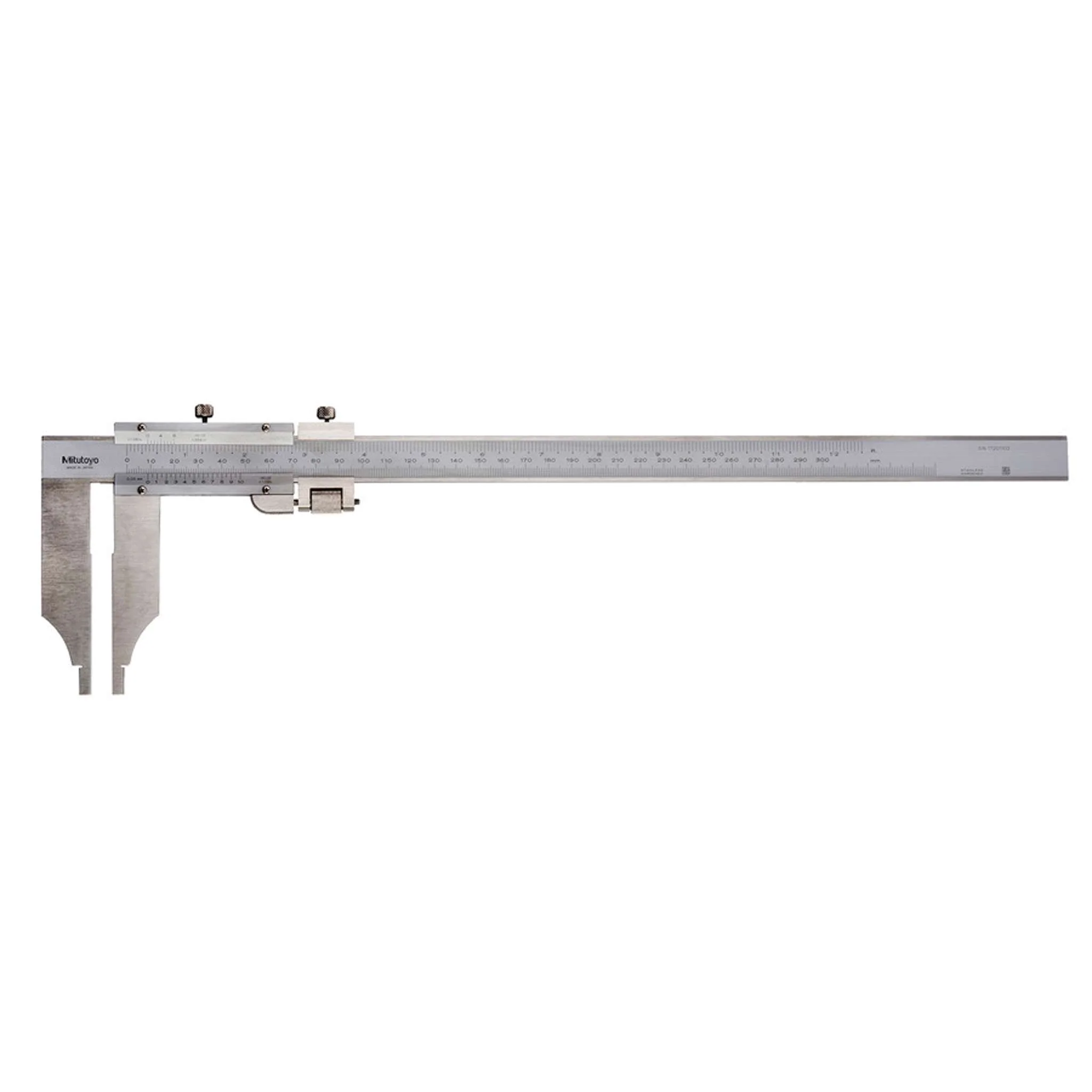 Calibrador vernier, puntas largas, ajuste fino. 0-300mm, 0.05mm, mm/pulg