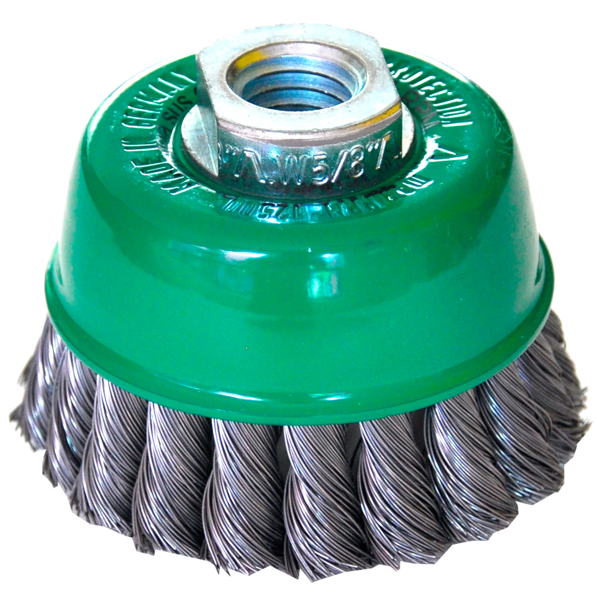 Cepillo de Copa, 3 pulg X , Multi-rosca (5/8” -11H o M14-2), calibre 0.014 pulg