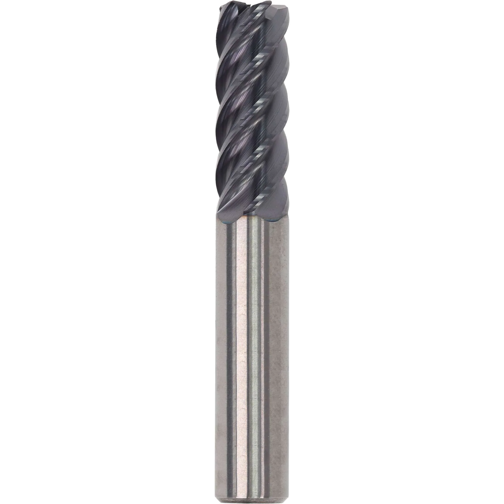Cortador Vertical de Alto Rendimiento, Diam. Cte. 1/4 pulg, 5 Flautas, Radios en Esquina