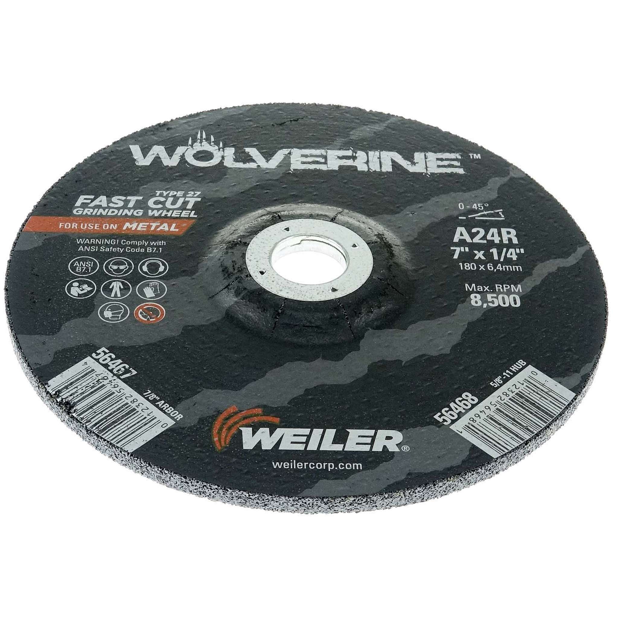 Disco de Desbaste de Óxido de Aluminio Blanco, tipo 27, diámetro de 7 pulg, espesor de 1/4 pulg, barreno de 7/8 pulg - Image 3