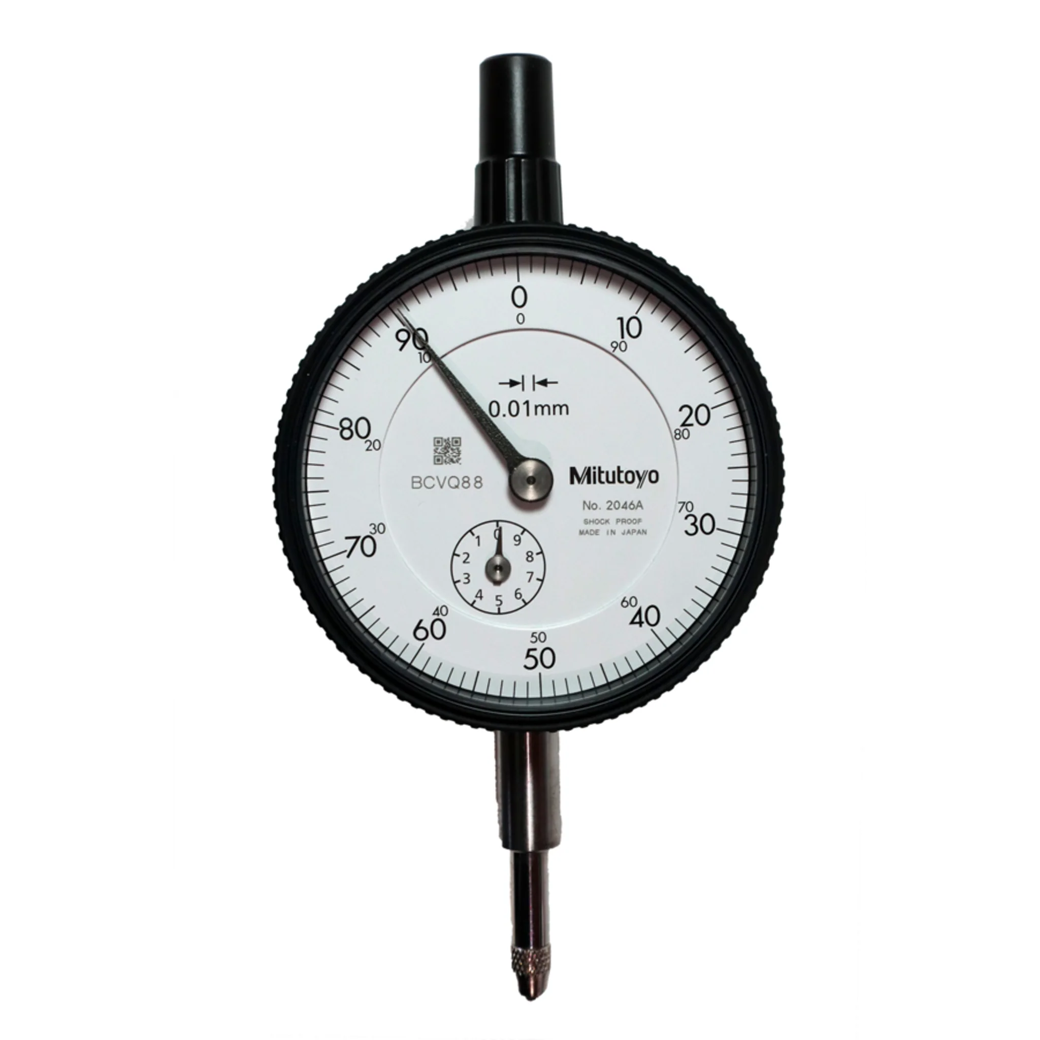 Indicador de carátula, tapa plana, Tipo ISO a prueba de golpes, 10mm, 0,01mm