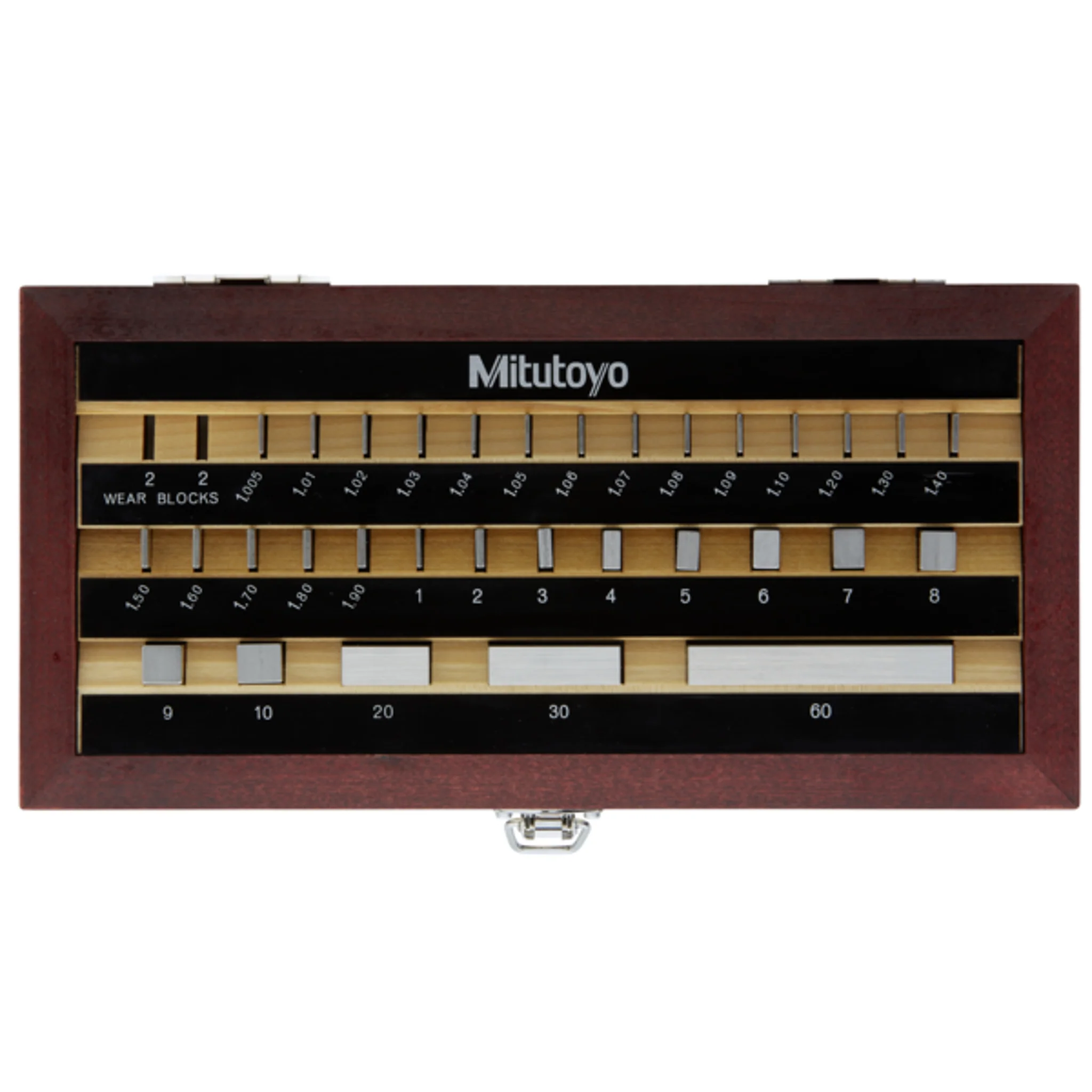 Juego de bloques patrón rectangular, mm, certificado de inspección, ISO, 32 Bloques, Grado  1, Acero