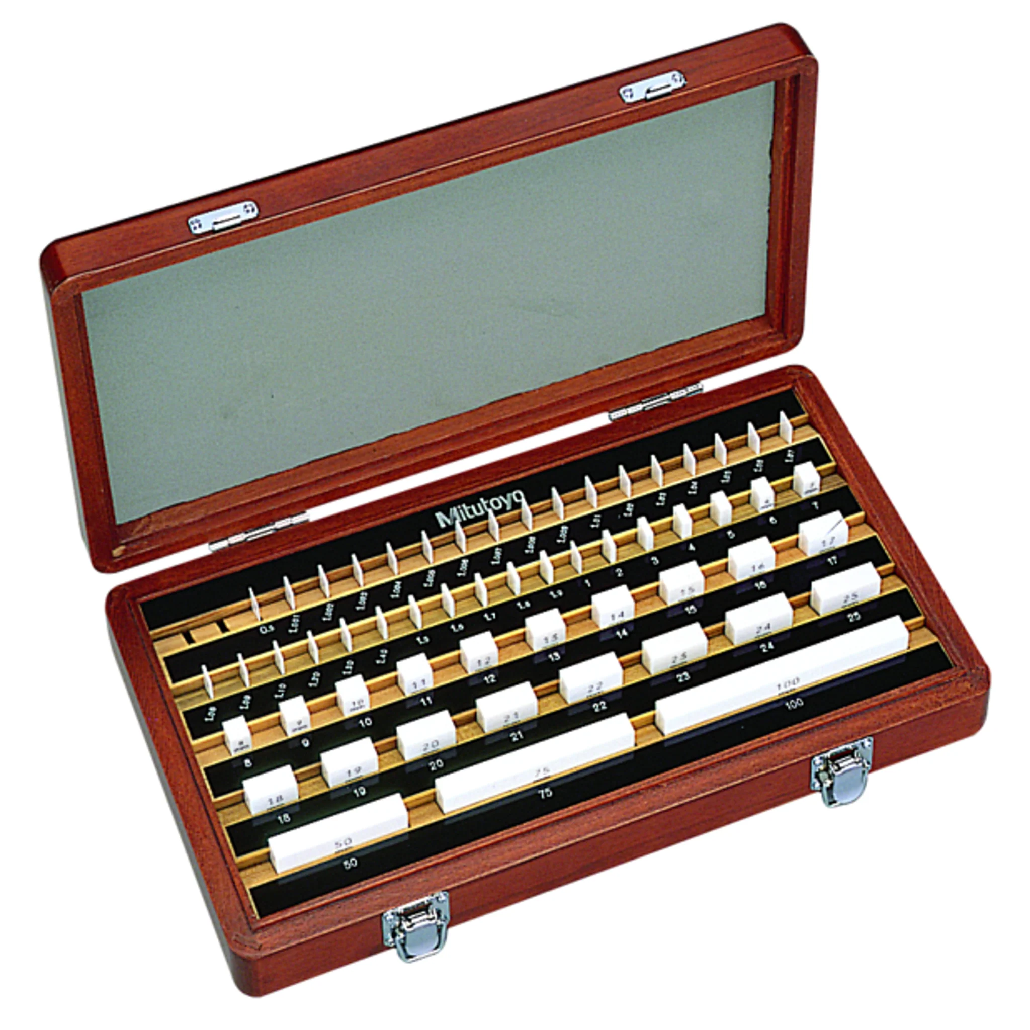 Juego de bloques patrón rectangular, mm, Certificado JCSS. ISO, 56 Bloques, Grado  2, Cerámica