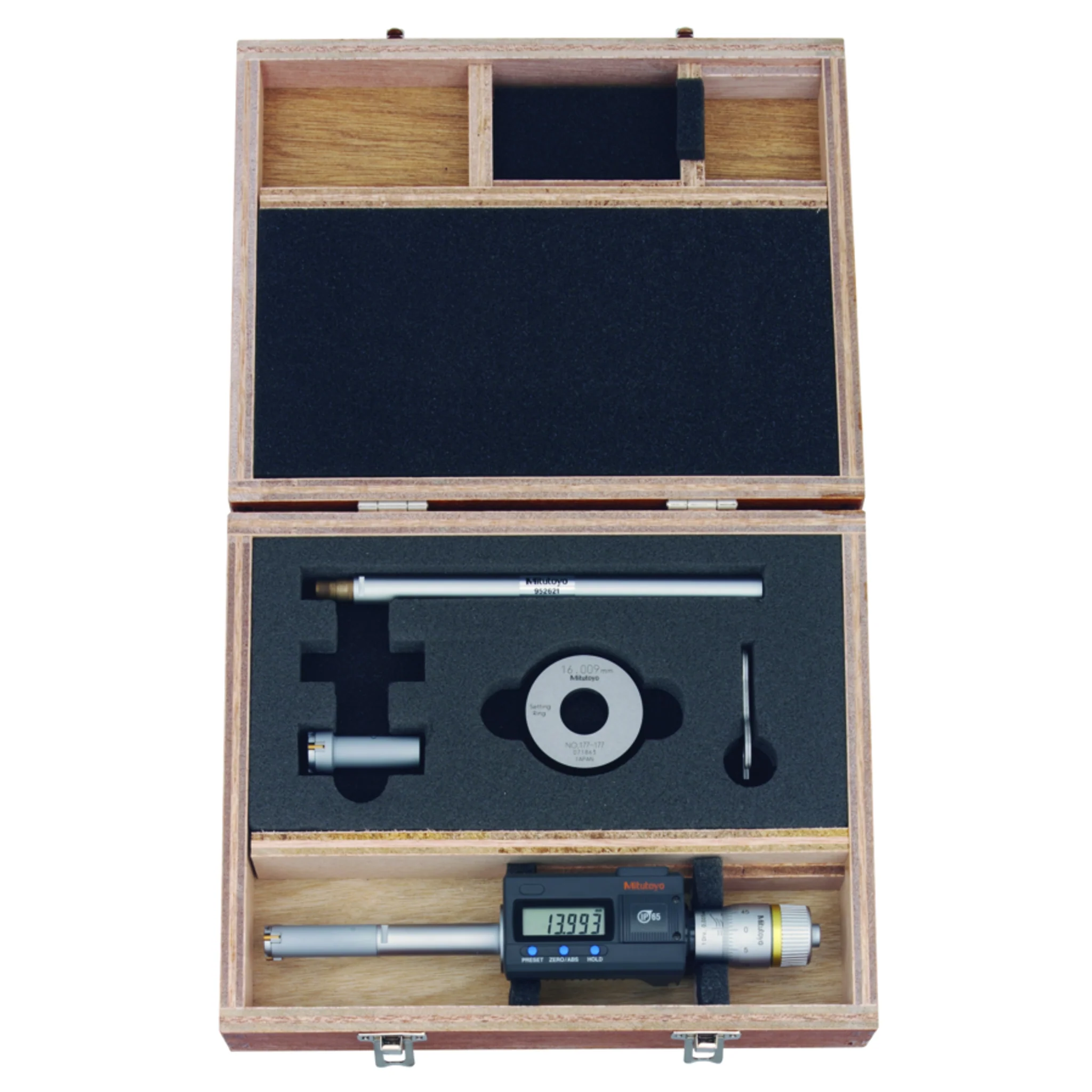 Juego de Holtest Digimatic de 3 puntas internas 12-20mm, Cabezas intercambiables  IP65, TIN