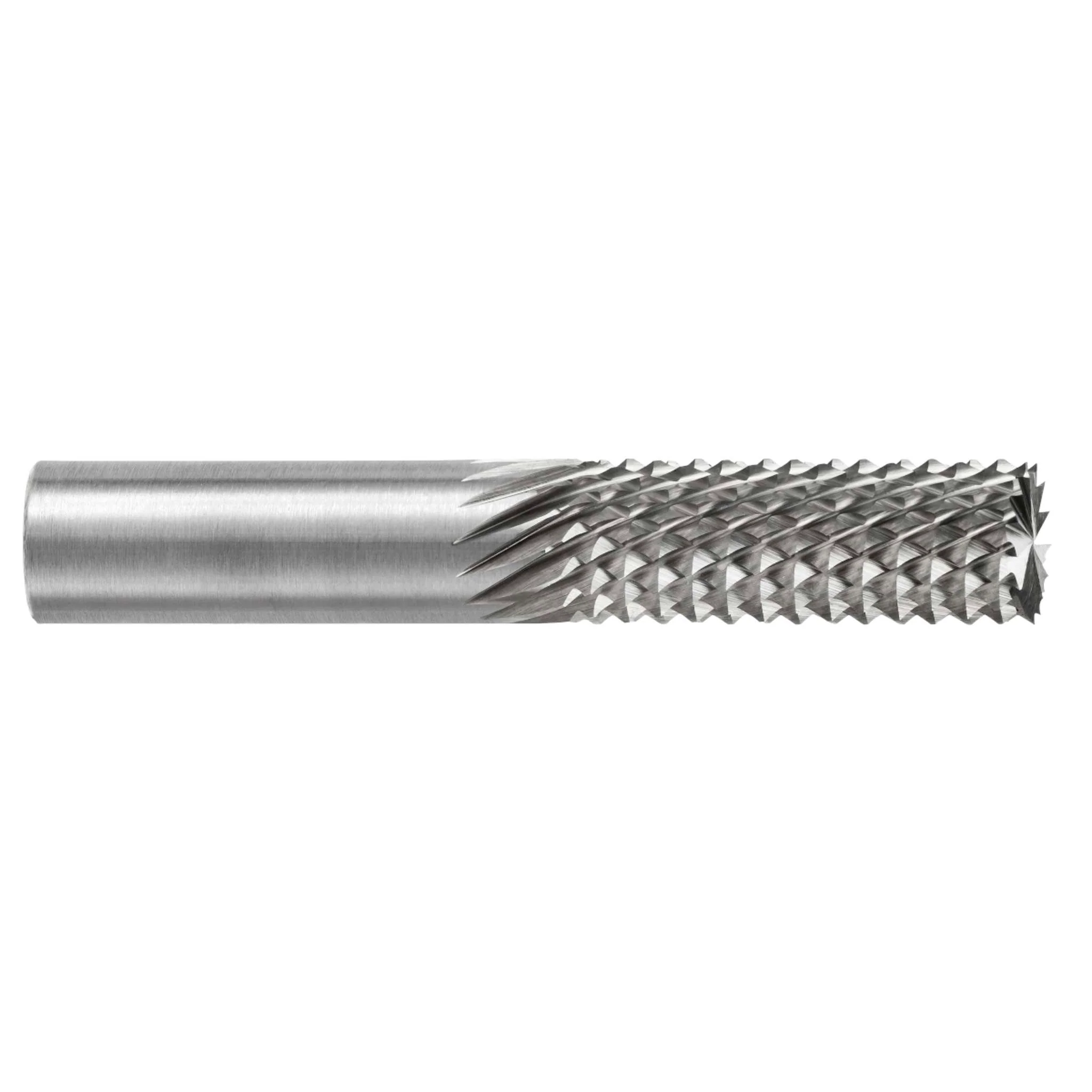 Lima Rotativa FGR, diam. de 10 mm X 25 mm de longitud,  X 10 mm de diam. de zanco y 75 mm de largo total, corte , Sin recubrimiento