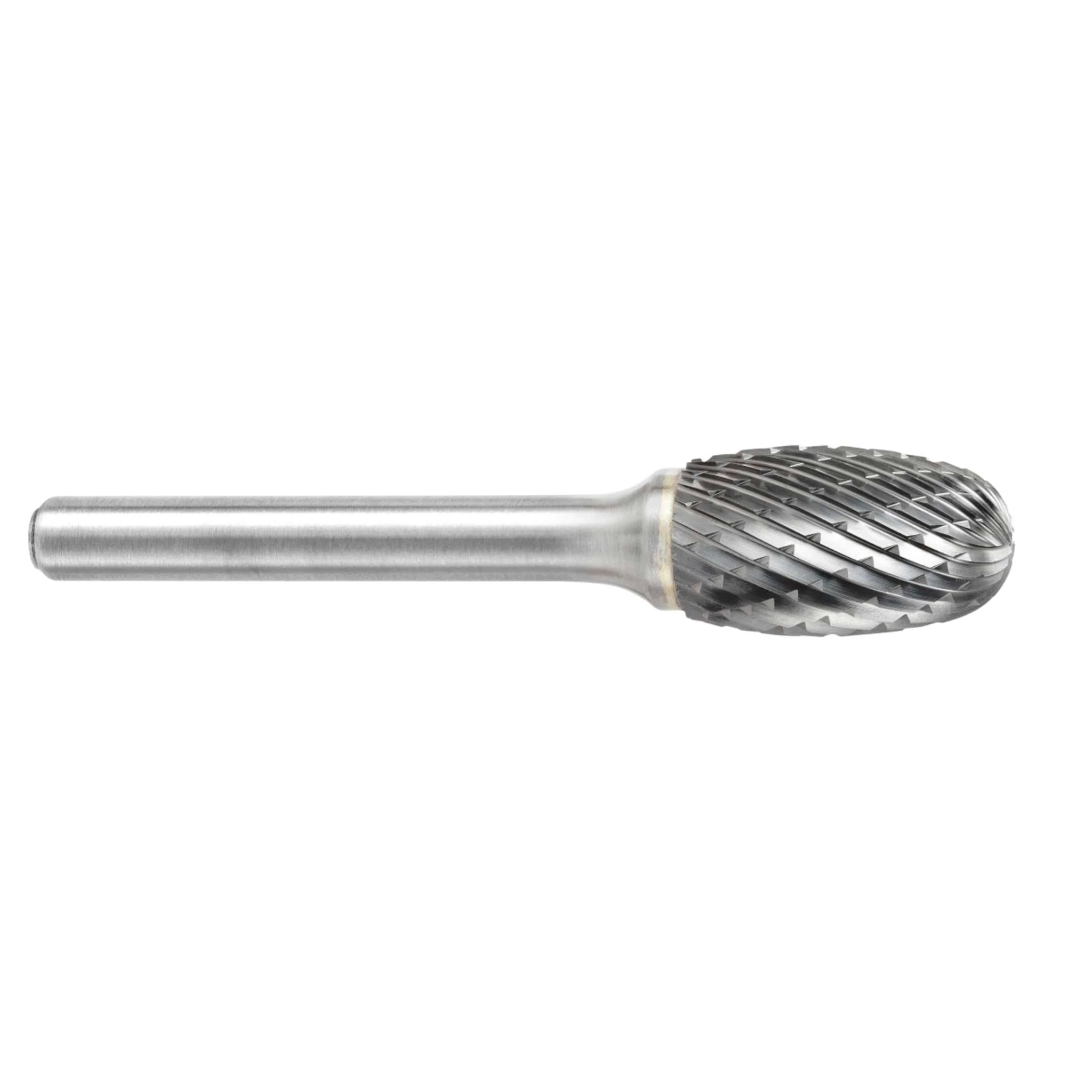 Lima Rotativa SE-53M, diam. de 5 mm X 8 mm de longitud,  X 3 mm de diam. de zanco y 38 mm de largo total, corte , Sin recubrimiento