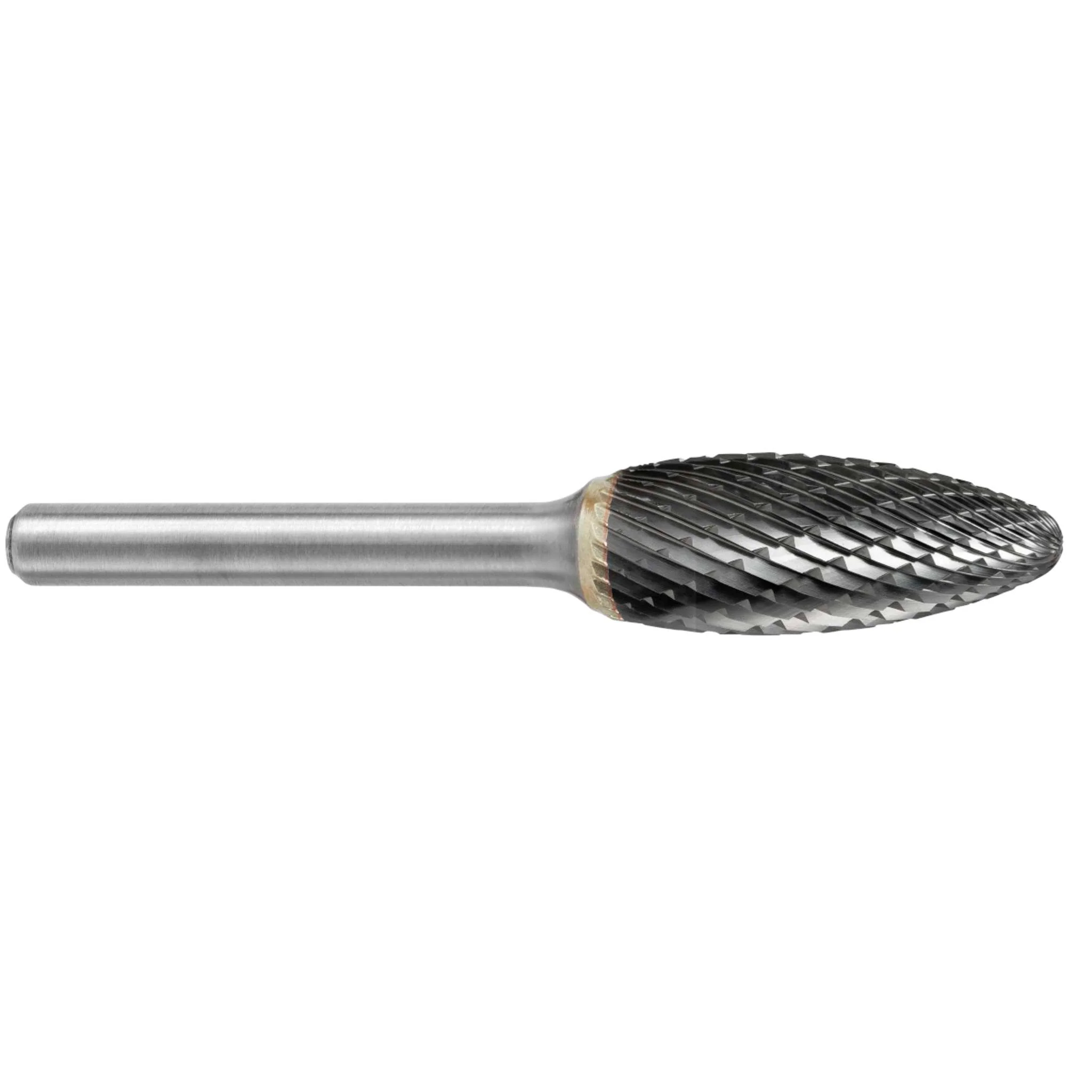 Lima Rotativa SH-41M, diam. de 3 mm X 6.3 mm de longitud,  X 3 mm de diam. de zanco y 75 mm de largo total, corte , Sin recubrimiento