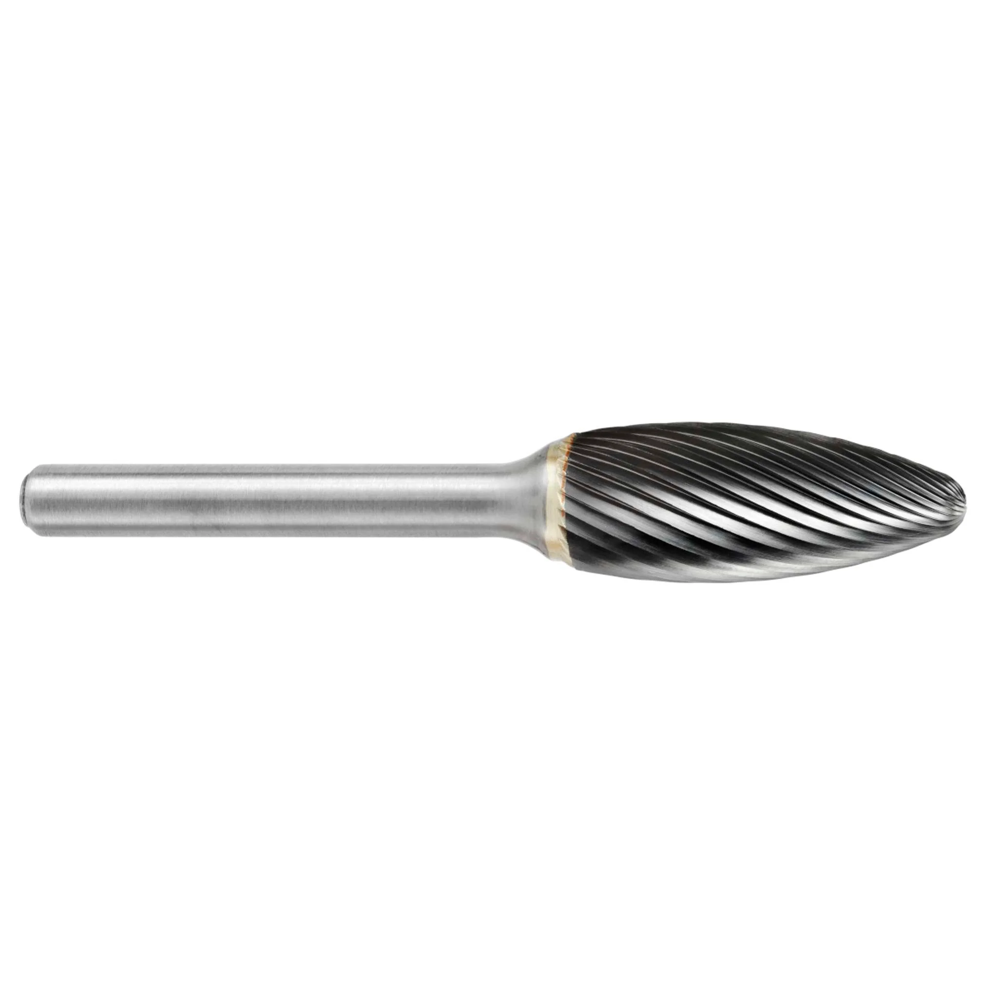Lima Rotativa SH-41M, diam. de 3 mm X 6 mm de longitud,  X 3 mm de diam. de zanco y 38 mm de largo total, corte , Sin recubrimiento