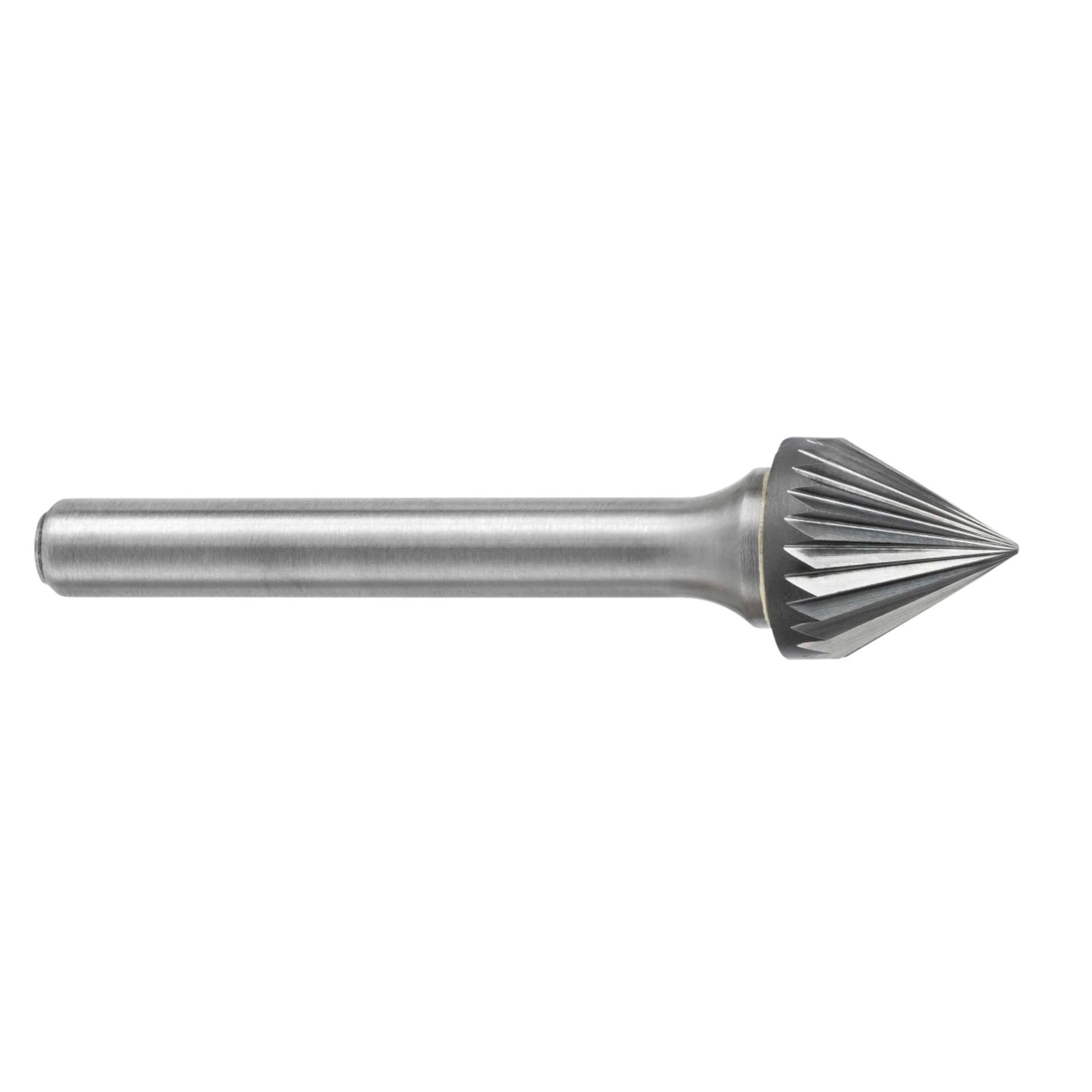Lima Rotativa SJ-3M, diam. de 9.6 mm X 8 mm de longitud,  X 6 mm de diam. de zanco y 55 mm de largo total, corte , Sin recubrimiento