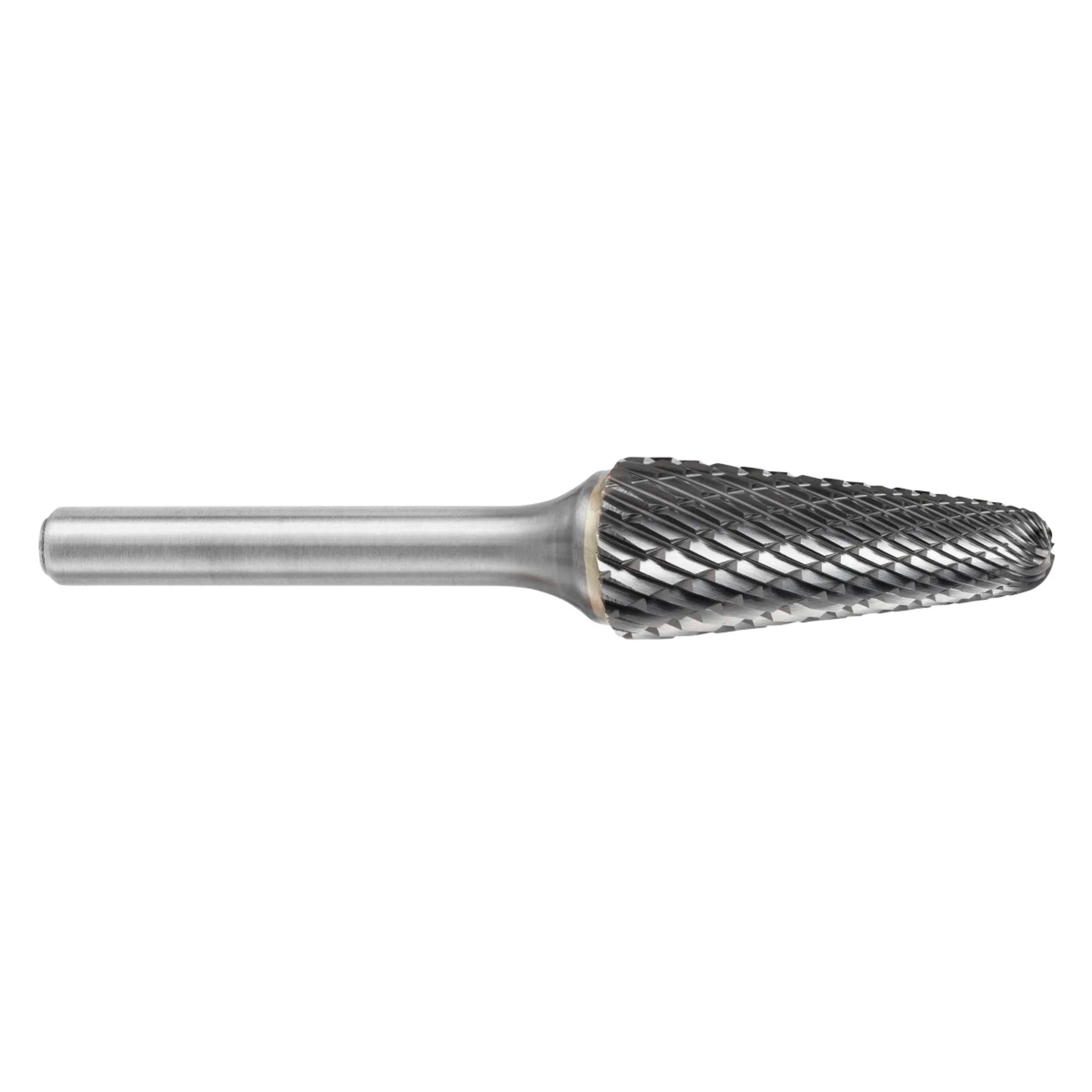 Lima Rotativa SL-1M, diam. de 6 mm X 16 mm de longitud,  X 6 mm de diam. de zanco y 166 mm de largo total, corte , Sin recubrimiento