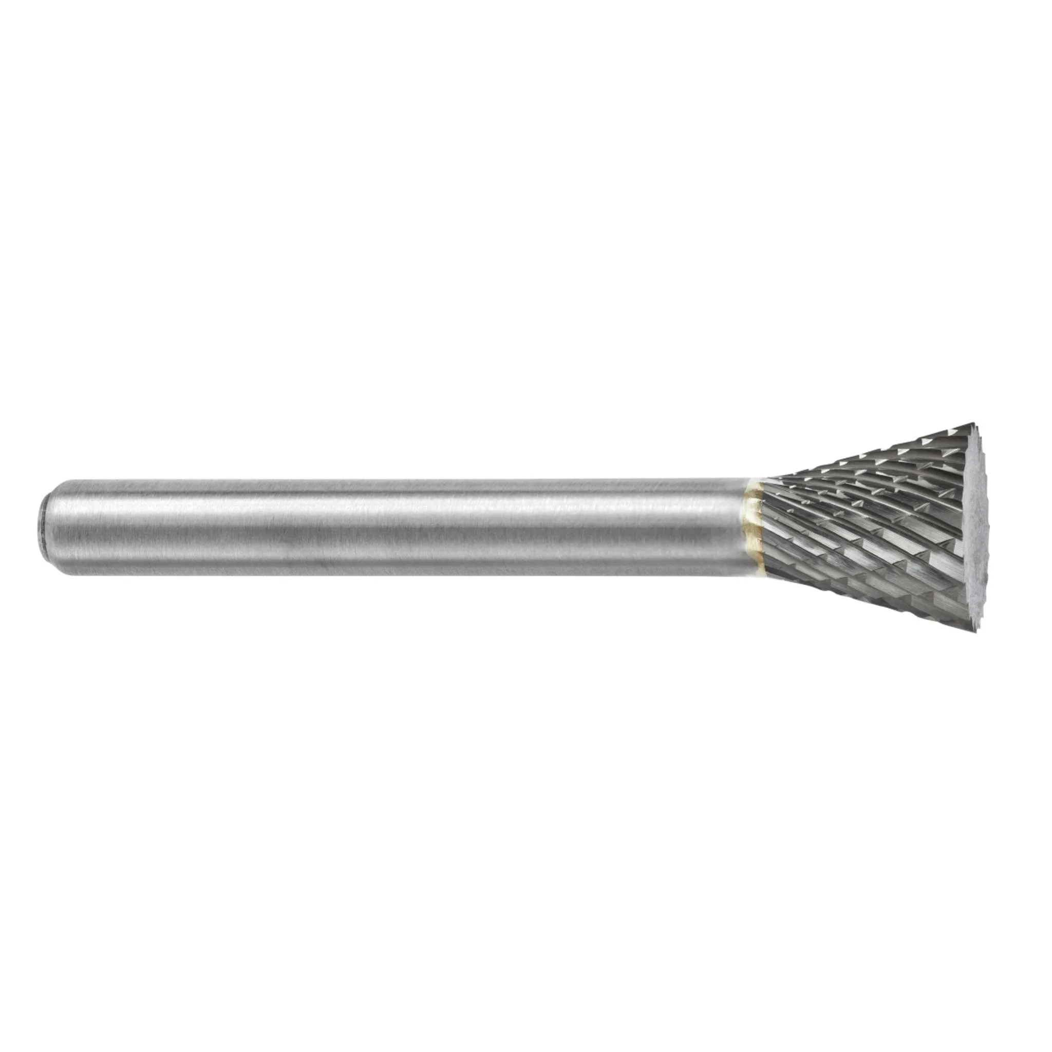 Lima Rotativa SN-42M, diam. de 3 mm X 4 mm de longitud,  X 3 mm de diam. de zanco y 38 mm de largo total, corte , Sin recubrimiento