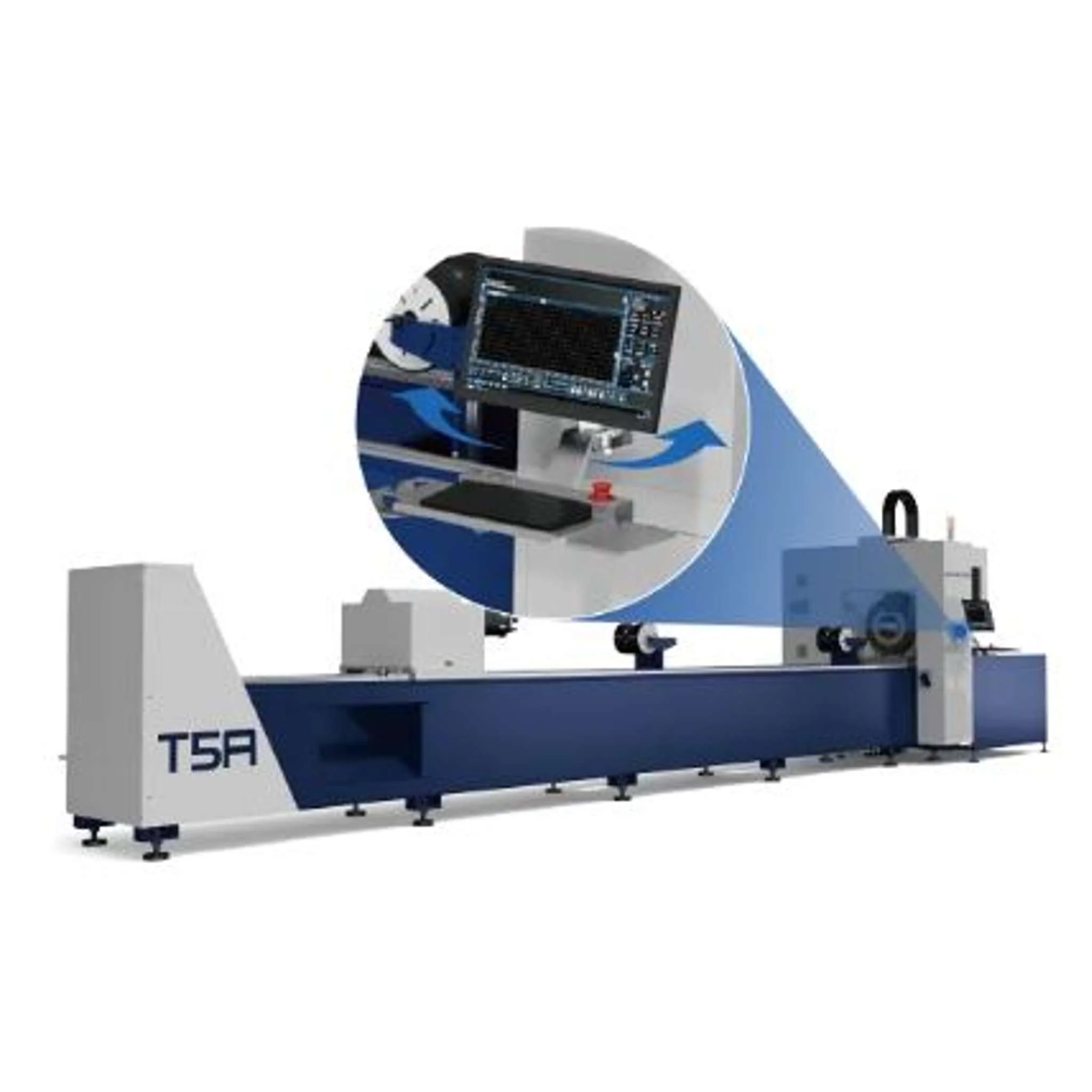 Máquina cortadora láser para tubo con longitud maxima de 6m de carga manual trifásica 220V/60Hz - Image 6