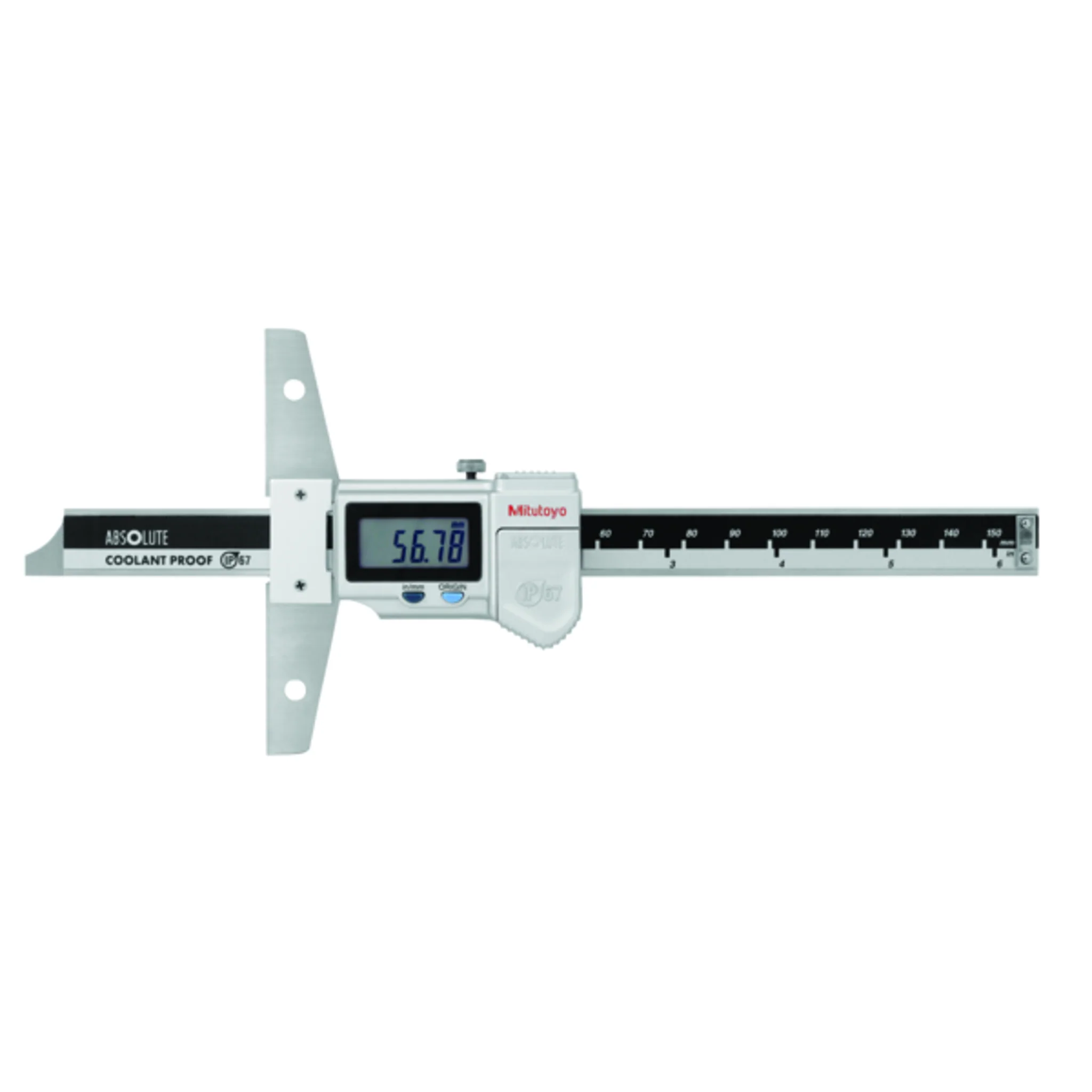 Medidor de profundidad ABS digital, IP67 pulg/mm, 0-6 pulg/0-150mm