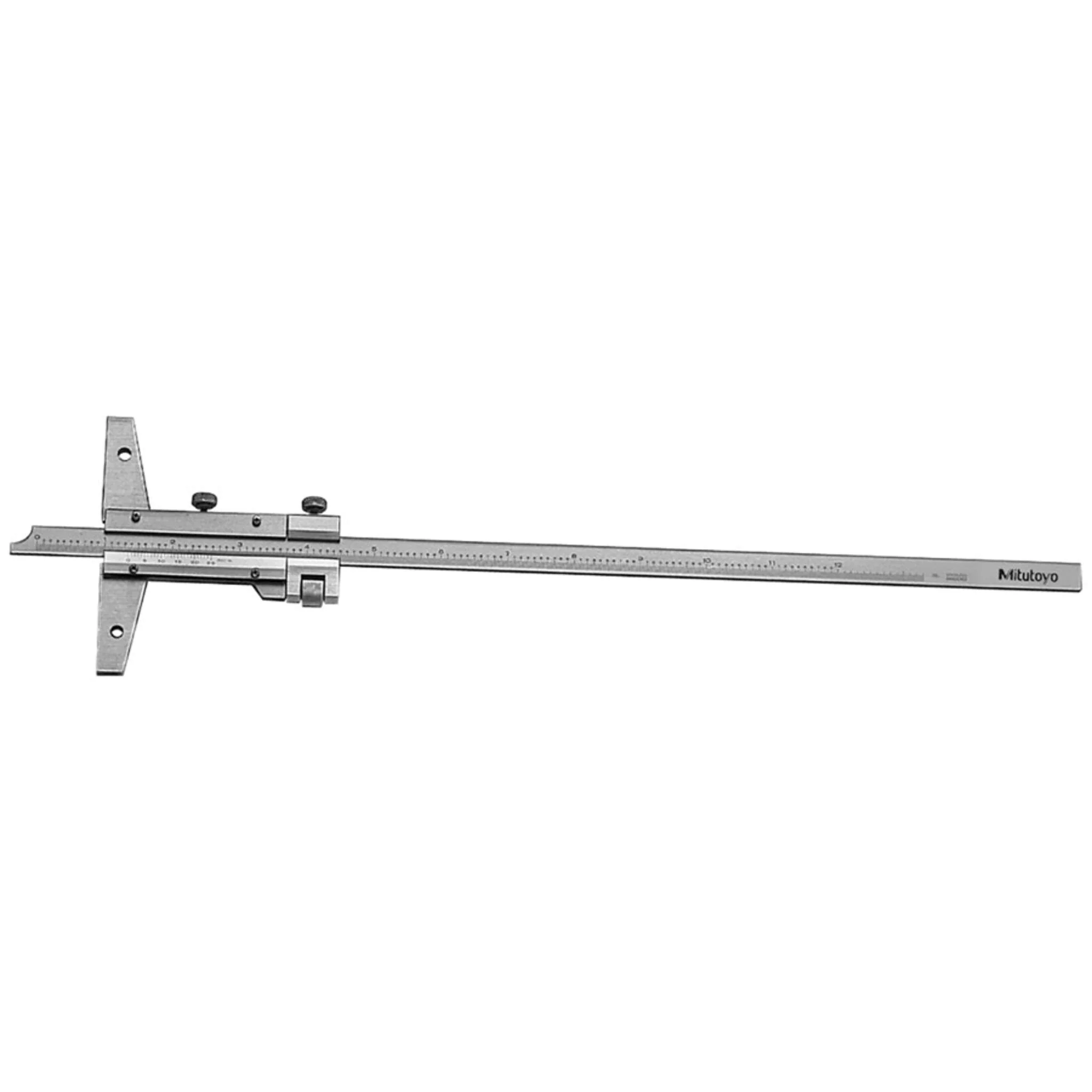 Medidor para profundidad con Vernier, ancho 0-12 pulg, con Ajuste fino