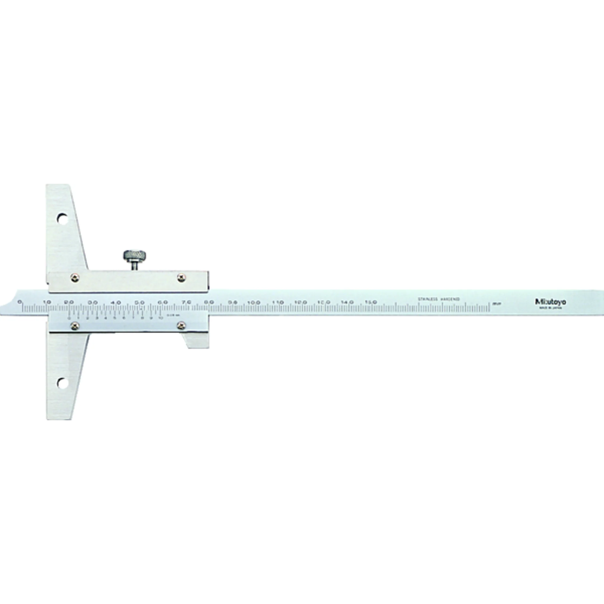 Medidor para profundidad con Vernier, ancho 0-200mm, 0,02mm