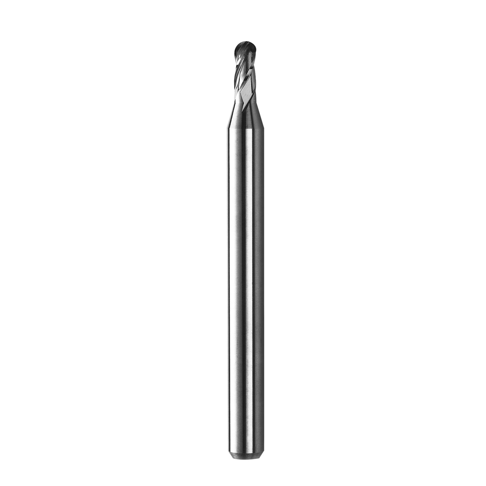 Micro Cortador Vertical, Diam. Cte. 0.4 mm, 4 Flautas, Punta Bola