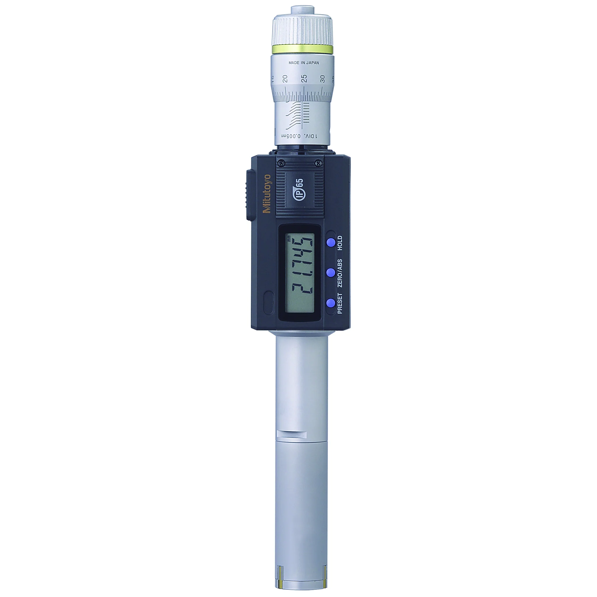 Micrómetro de 3 puntas para interiores 25-30mm, IP65, TIN