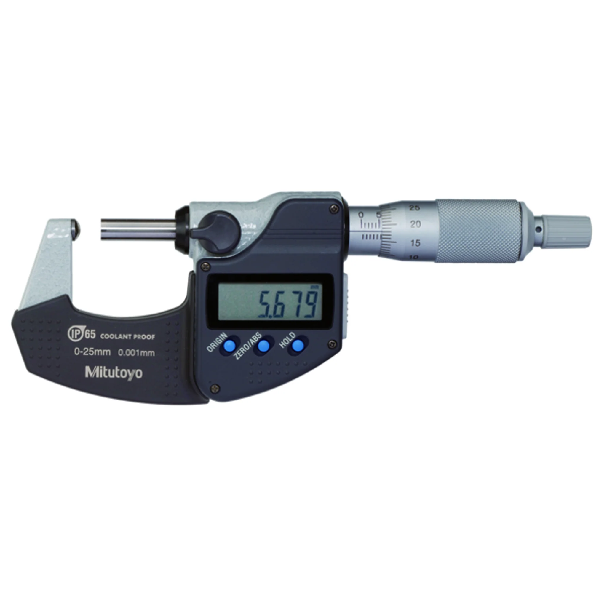 Micrómetro de tubo digital Tope esférico pulg/mm, 3-4 pulg, IP65