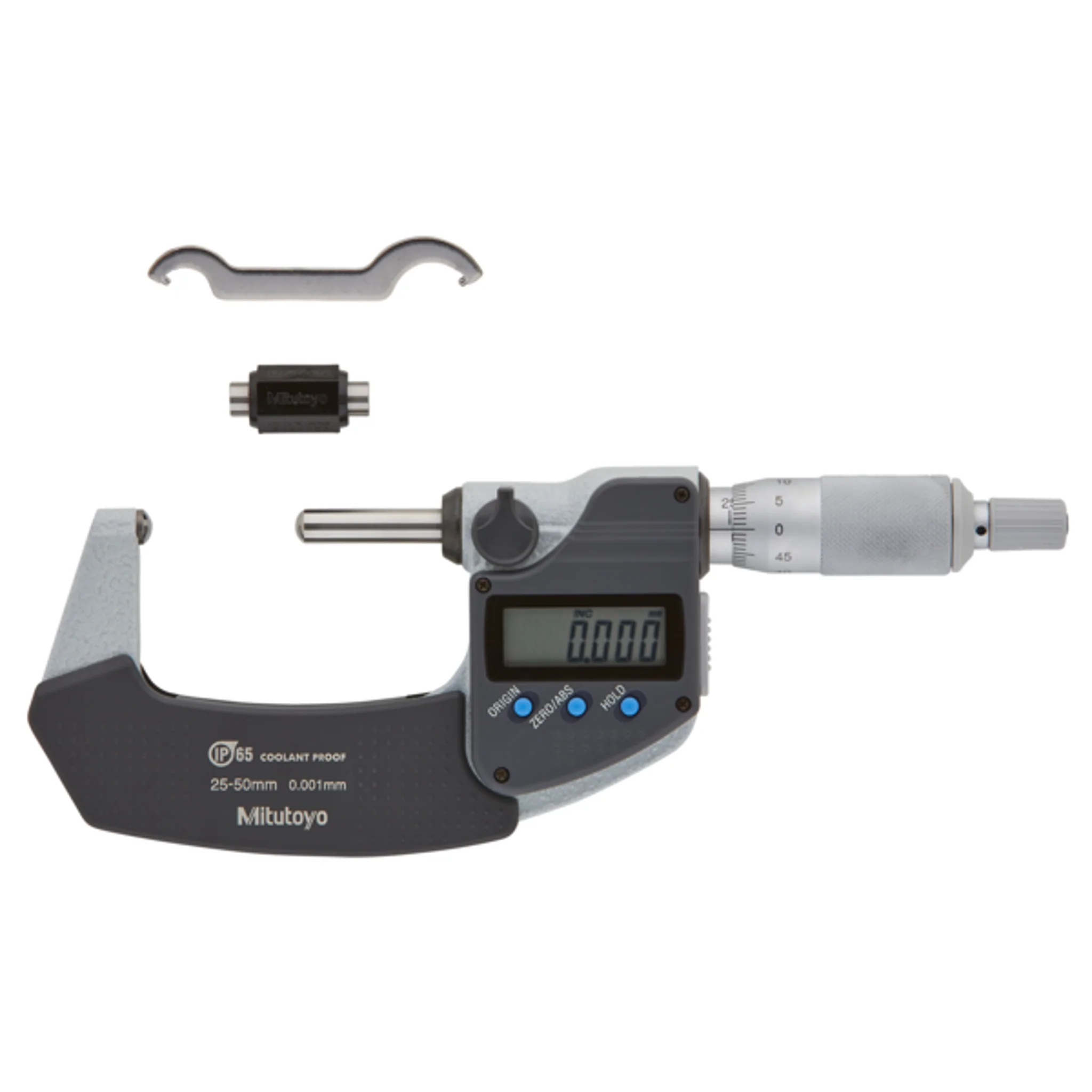 Micrómetro Digimatic para tubos esférico Tope /husillo 25-50mm, IP65
